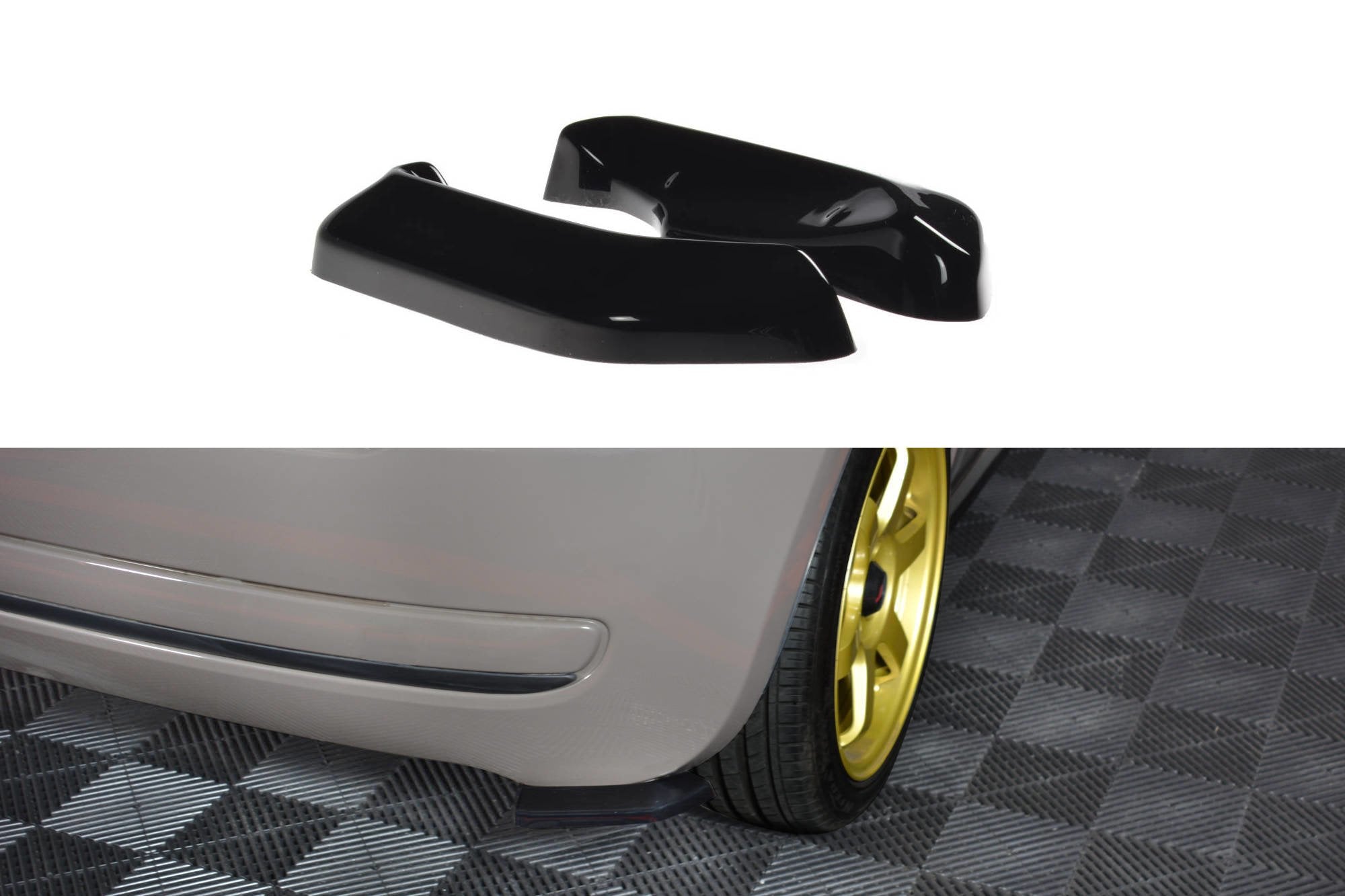 Maxton Design - Heck Ansatz Flaps Diffusor für FIAT 500 HATCHBACK vor Facelift - Aerowerk.
