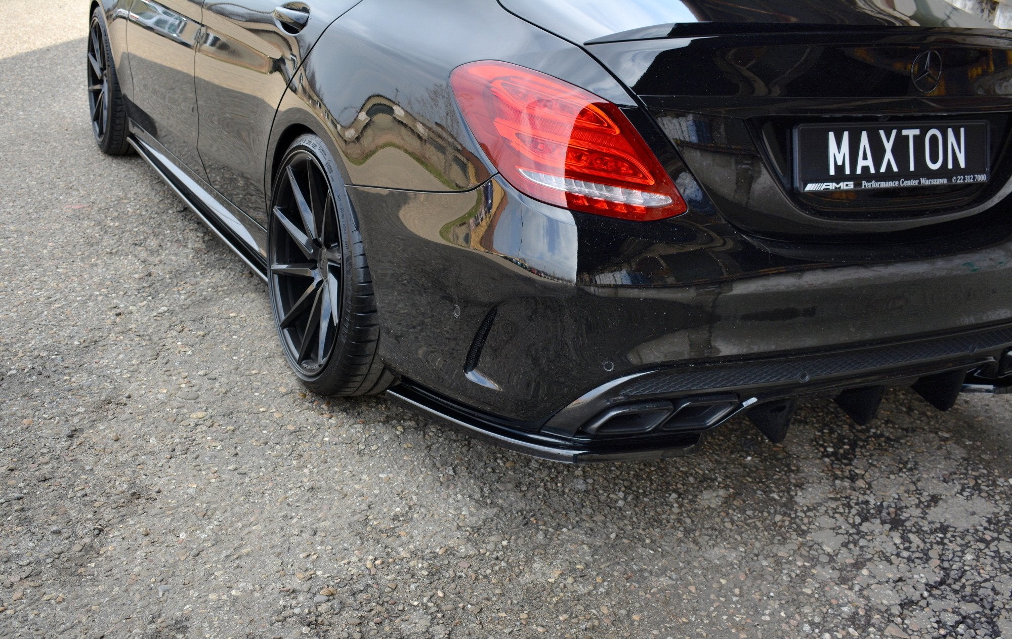 Maxton Design - Heck Ansatz Flaps Diffusor für Mercedes - AMG C 43 Limousine W205 Facelift - Aerowerk.