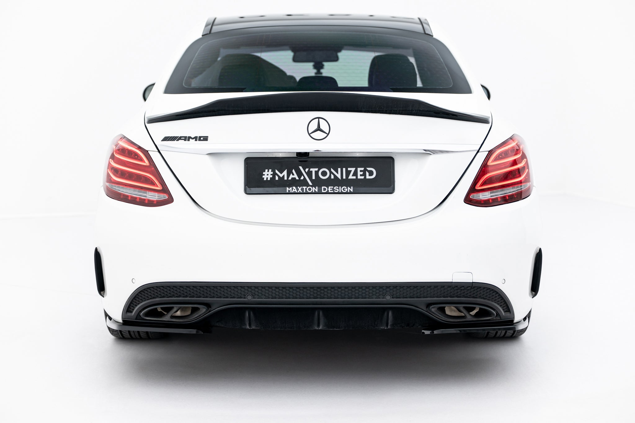 Maxton Design - Heck Ansatz Flaps Diffusor für Mercedes - Benz C AMG - Line / C43 AMG Limousine W205 - Aerowerk.