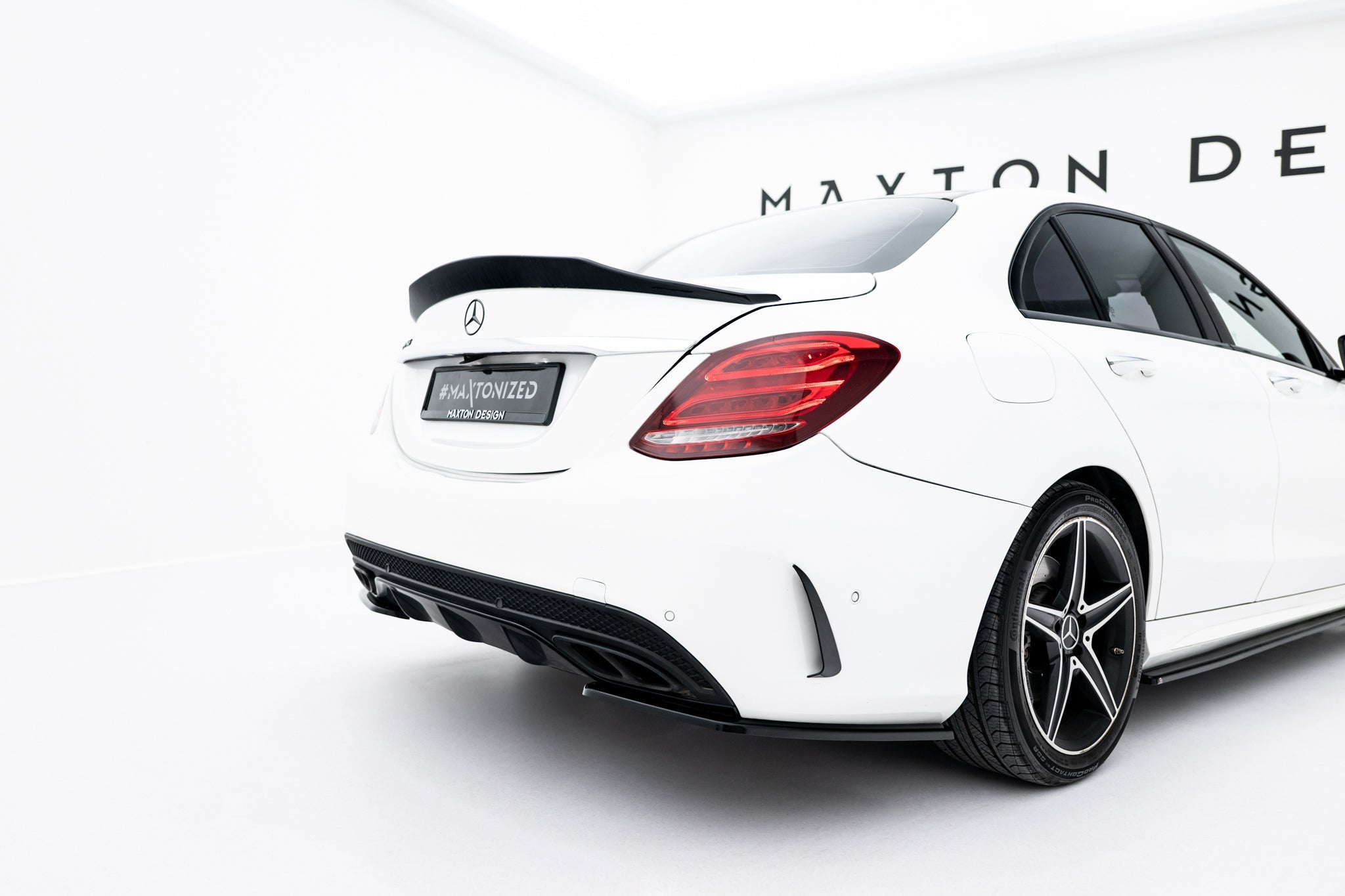 Maxton Design - Heck Ansatz Flaps Diffusor für Mercedes - Benz C AMG - Line / C43 AMG Limousine W205 - Aerowerk.