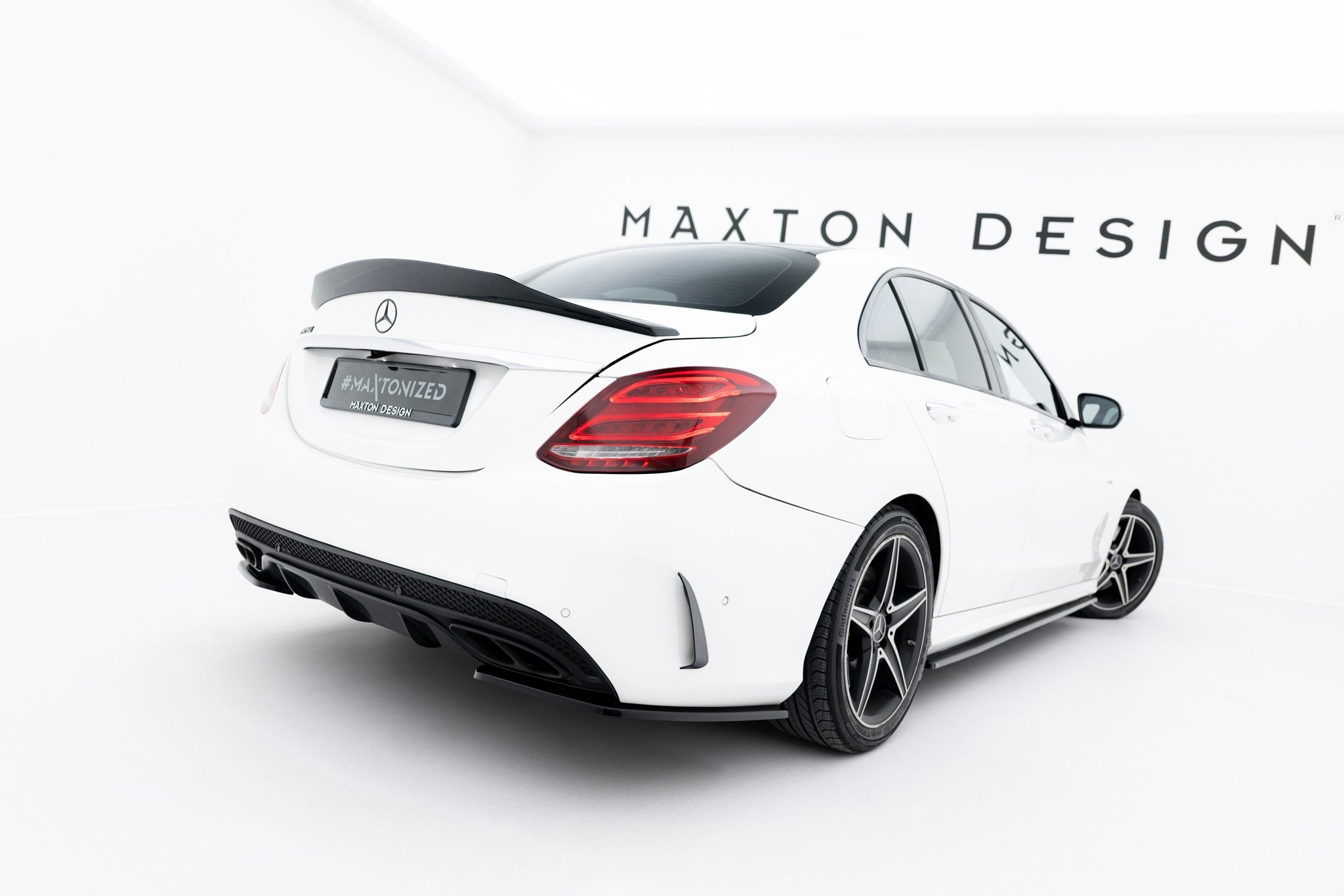 Maxton Design - Heck Ansatz Flaps Diffusor für Mercedes - Benz C AMG - Line / C43 AMG Limousine W205 - Aerowerk.