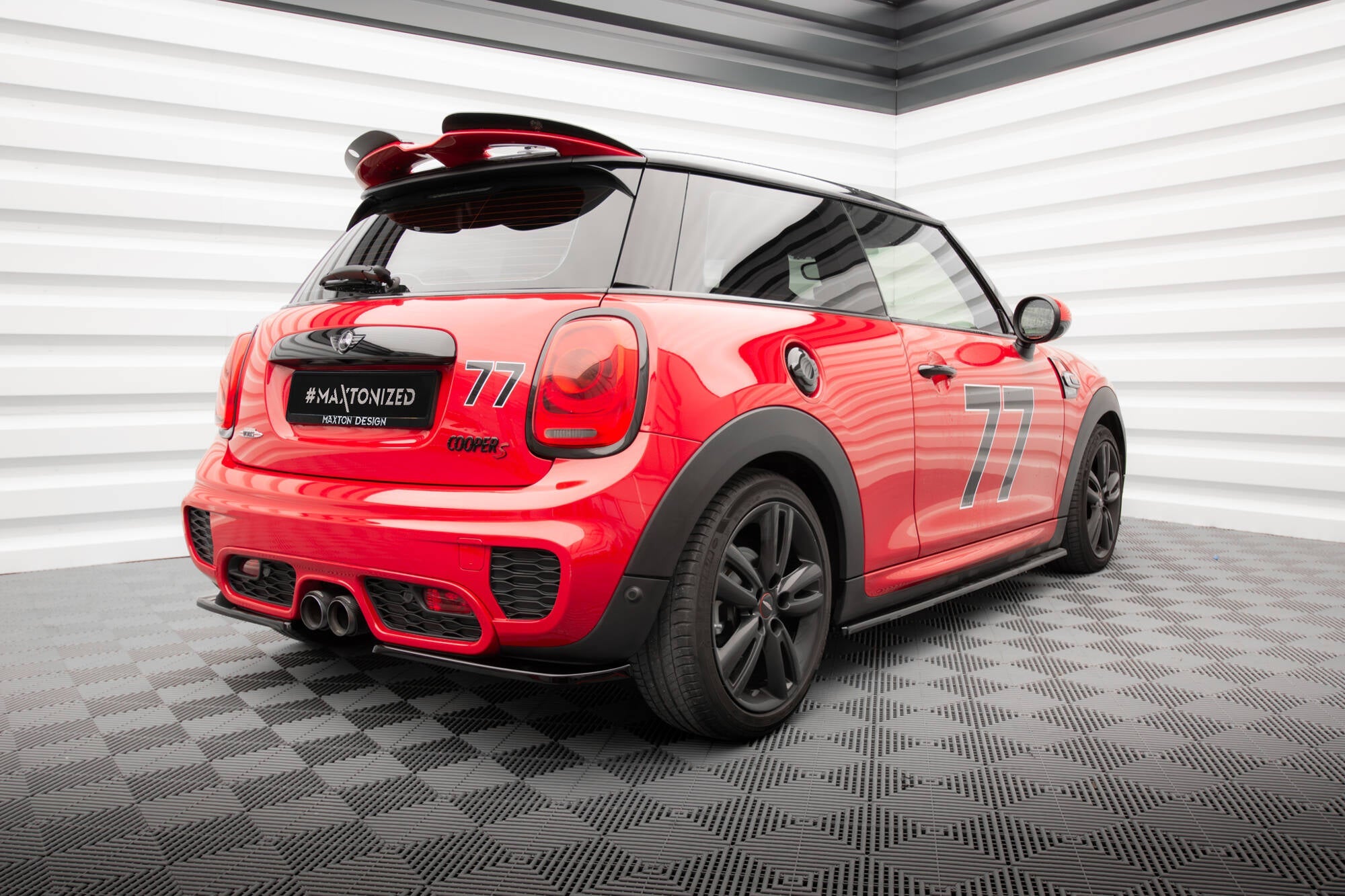 Maxton Design - Heck Ansatz Flaps Diffusor für Mini Cooper S John Copper Works F56 - Aerowerk.