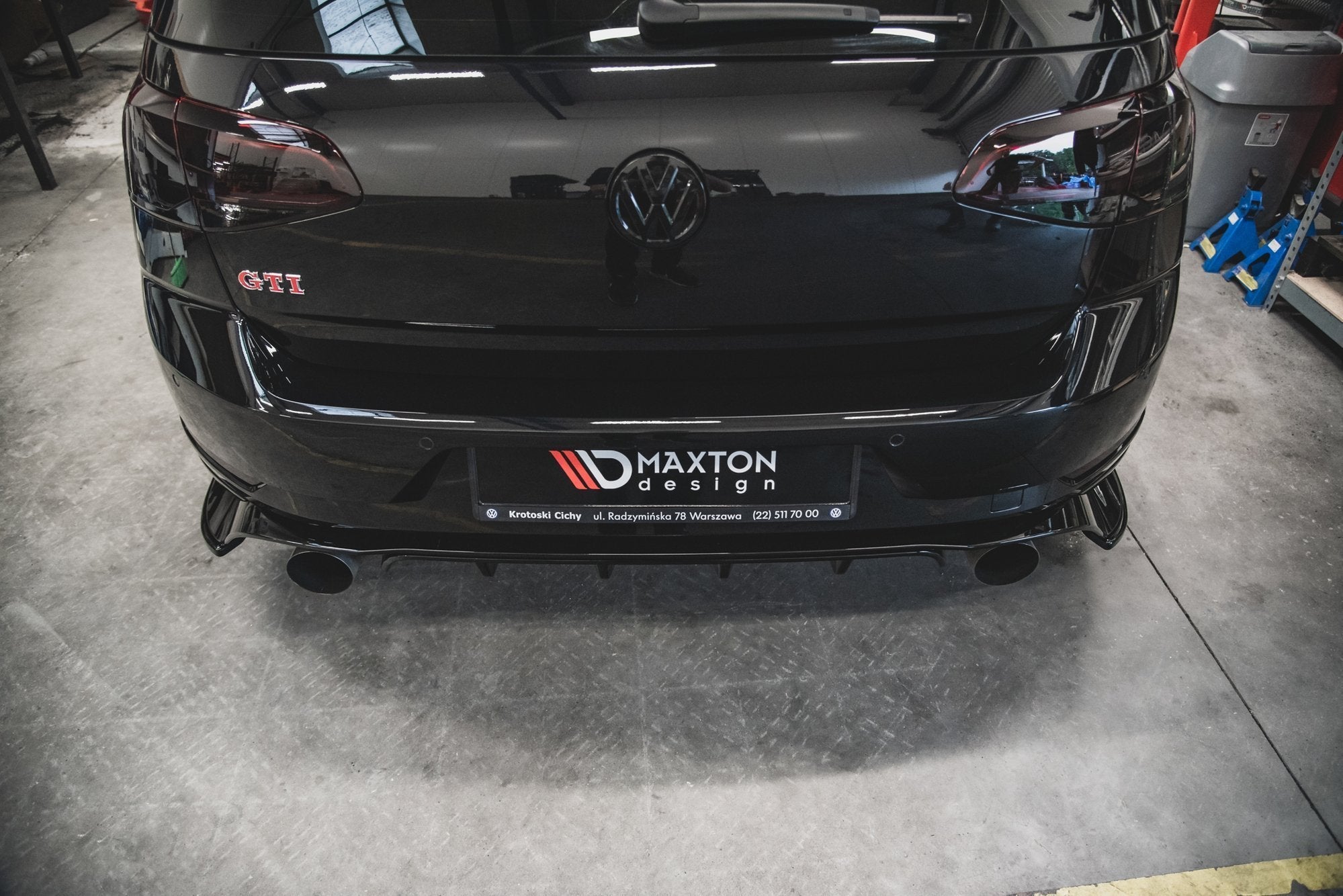 Maxton Design - Heck Ansatz Flaps Diffusor für VW Golf 7 GTI TCR - Aerowerk.