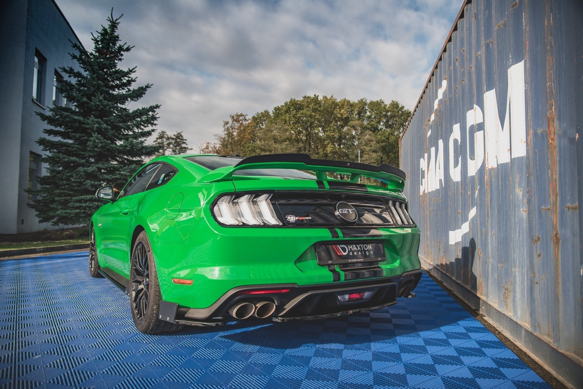 Maxton Design - Heck Ansatz Flaps Diffusor V1 + Flaps für Ford Mustang GT Mk6 Facelift - Aerowerk.