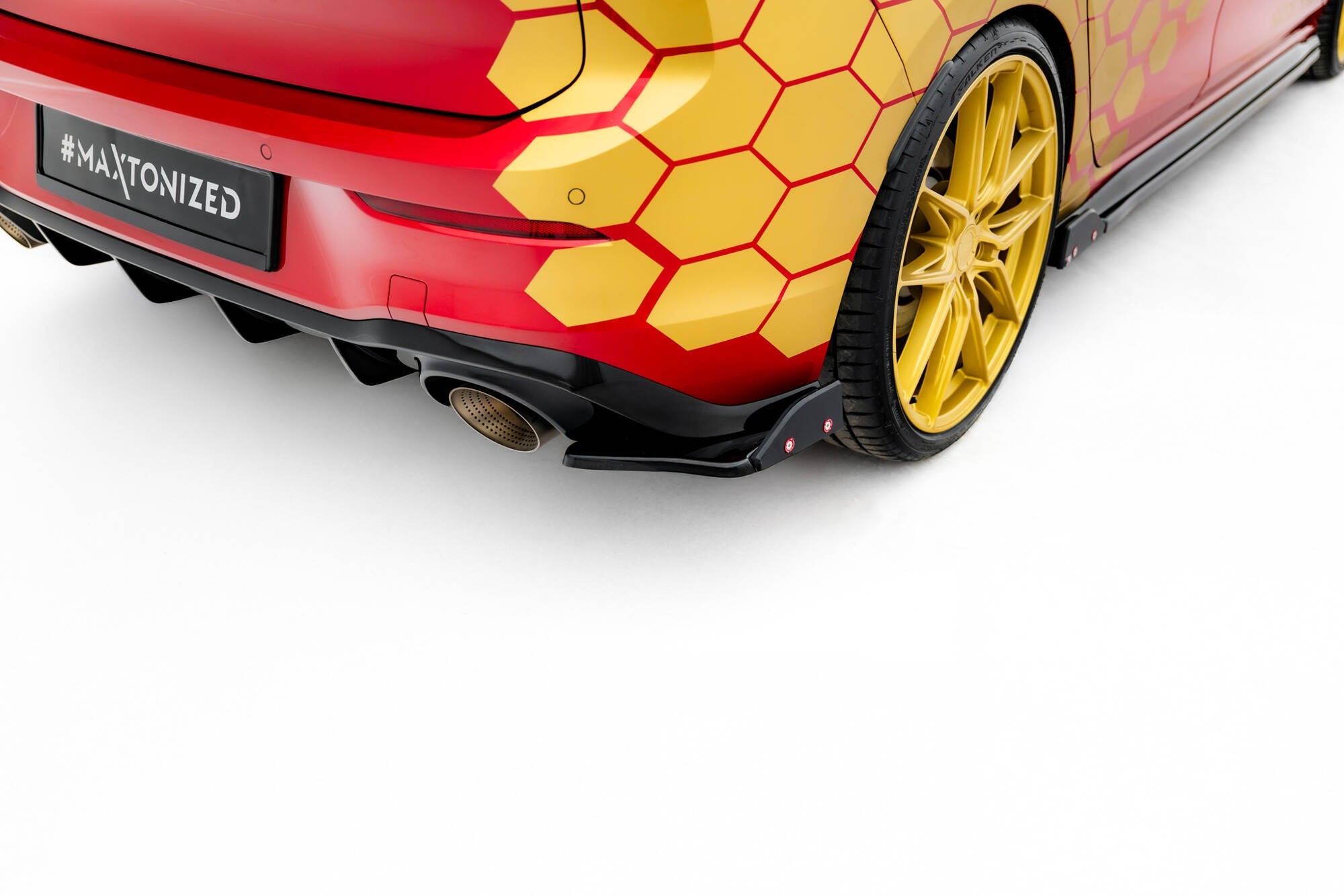 Maxton Design - Heck Ansatz Flaps Diffusor V1 + Flaps für VW Golf GTI Clubsport Mk8 Facelift - Aerowerk.