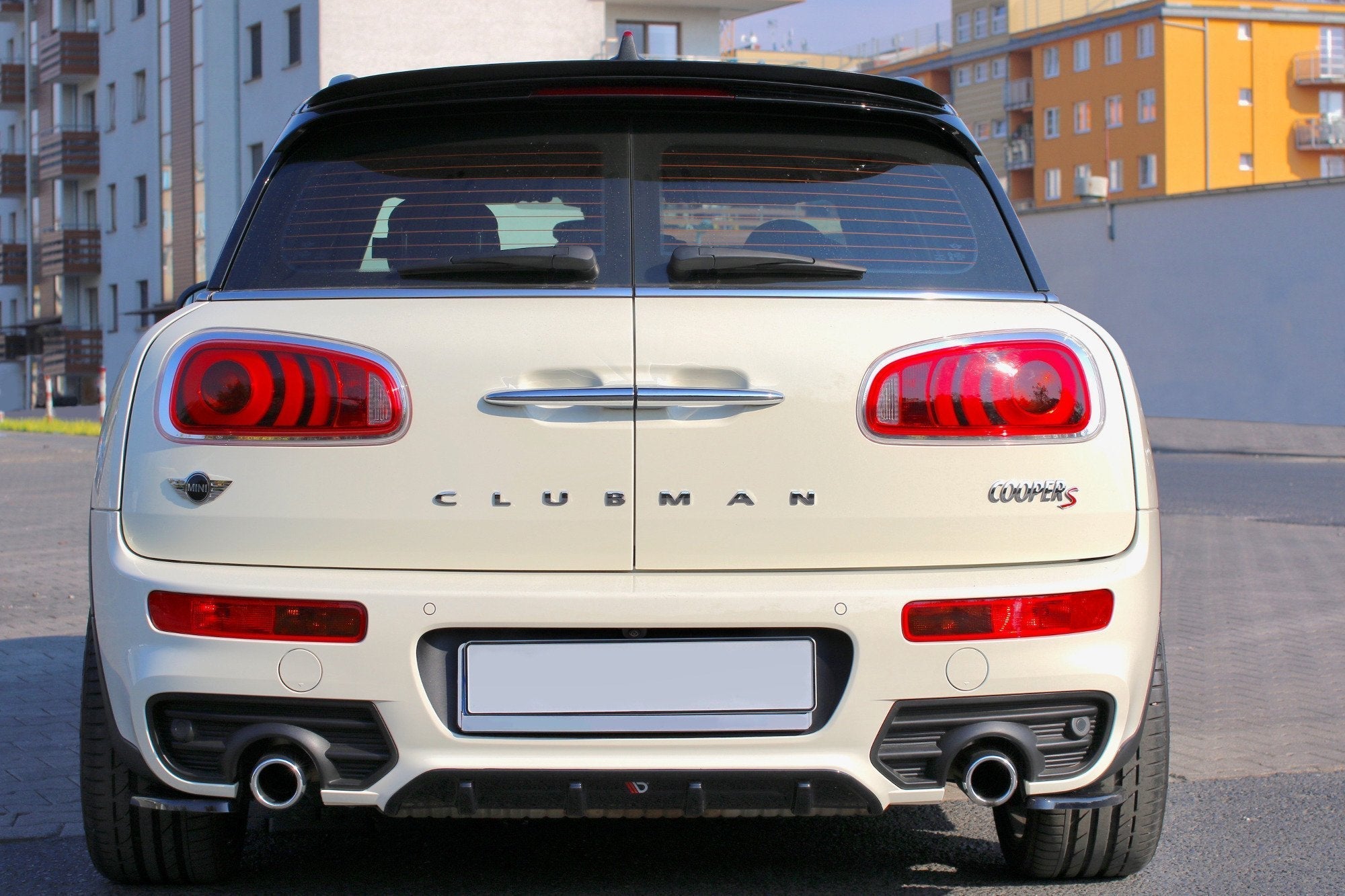 Maxton Design - Heck Ansatz Flaps Diffusor V1 für MINI CLUBMAN S MK2 (F54) JCW schwarz matt - Aerowerk.