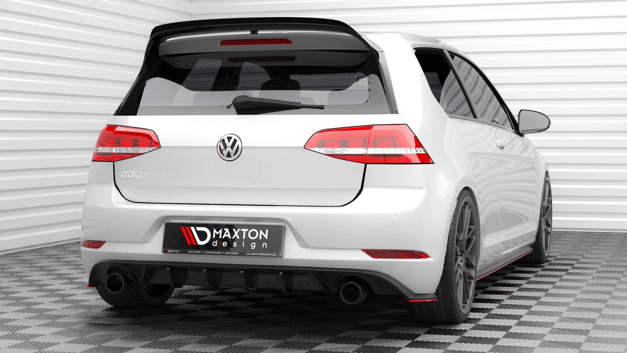 Maxton Design - Heck Ansatz Flaps Diffusor V2 für Volkswagen Golf GTI Mk7 Facelift - Aerowerk.