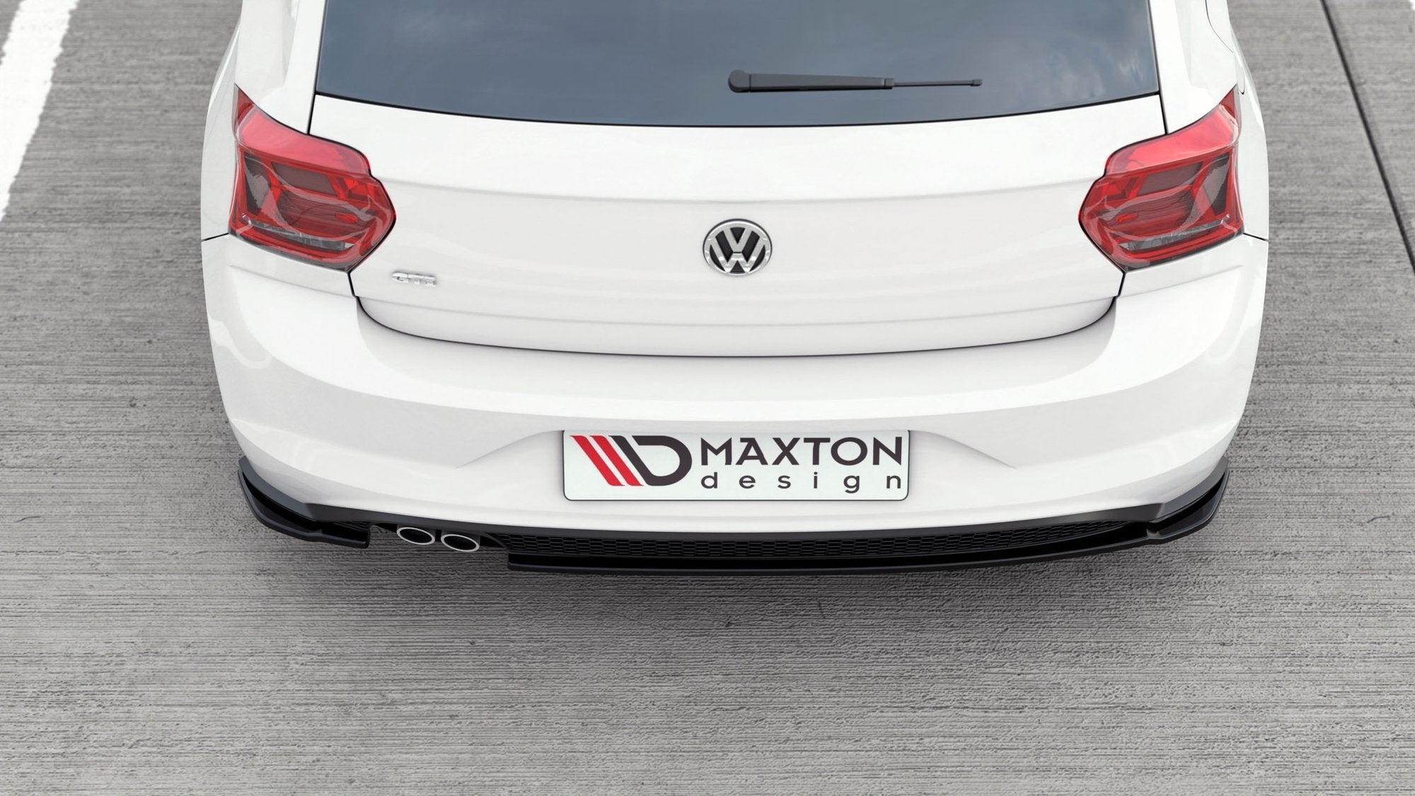 Maxton Design - Heck Ansatz Flaps Diffusor V2 für VW Polo GTI / R - line Mk6 - Aerowerk.
