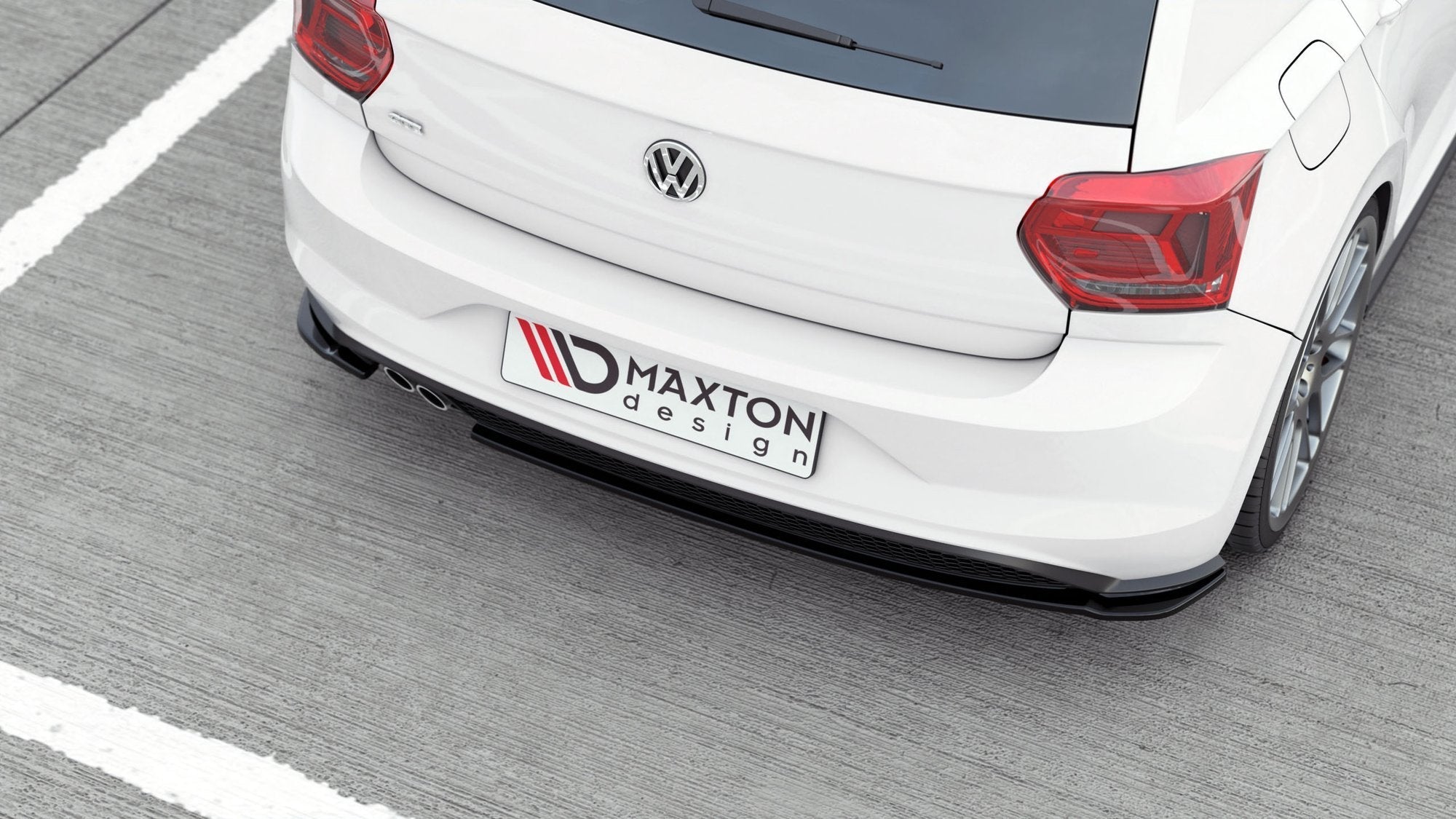 Maxton Design - Heck Ansatz Flaps Diffusor V2 für VW Polo GTI / R - line Mk6 - Aerowerk.