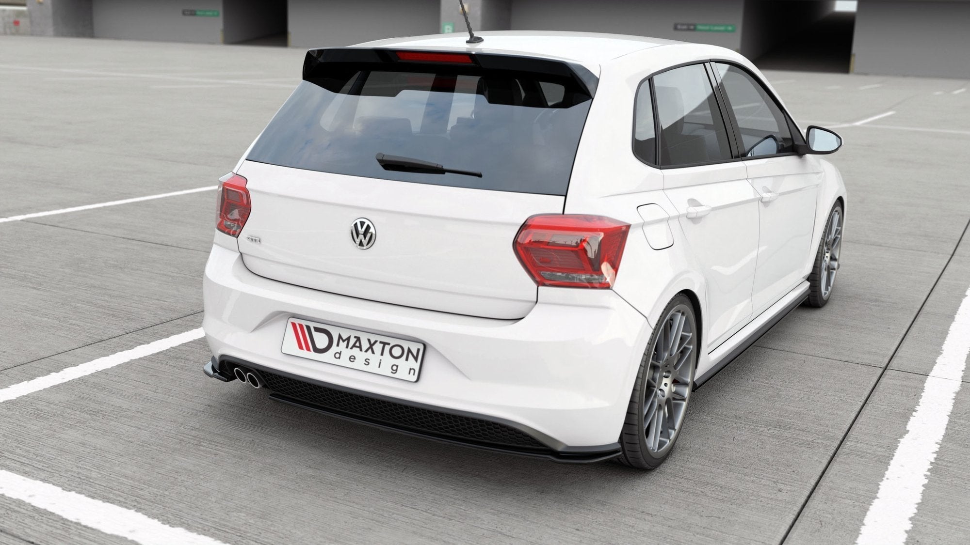 Maxton Design - Heck Ansatz Flaps Diffusor V2 für VW Polo GTI / R - line Mk6 - Aerowerk.