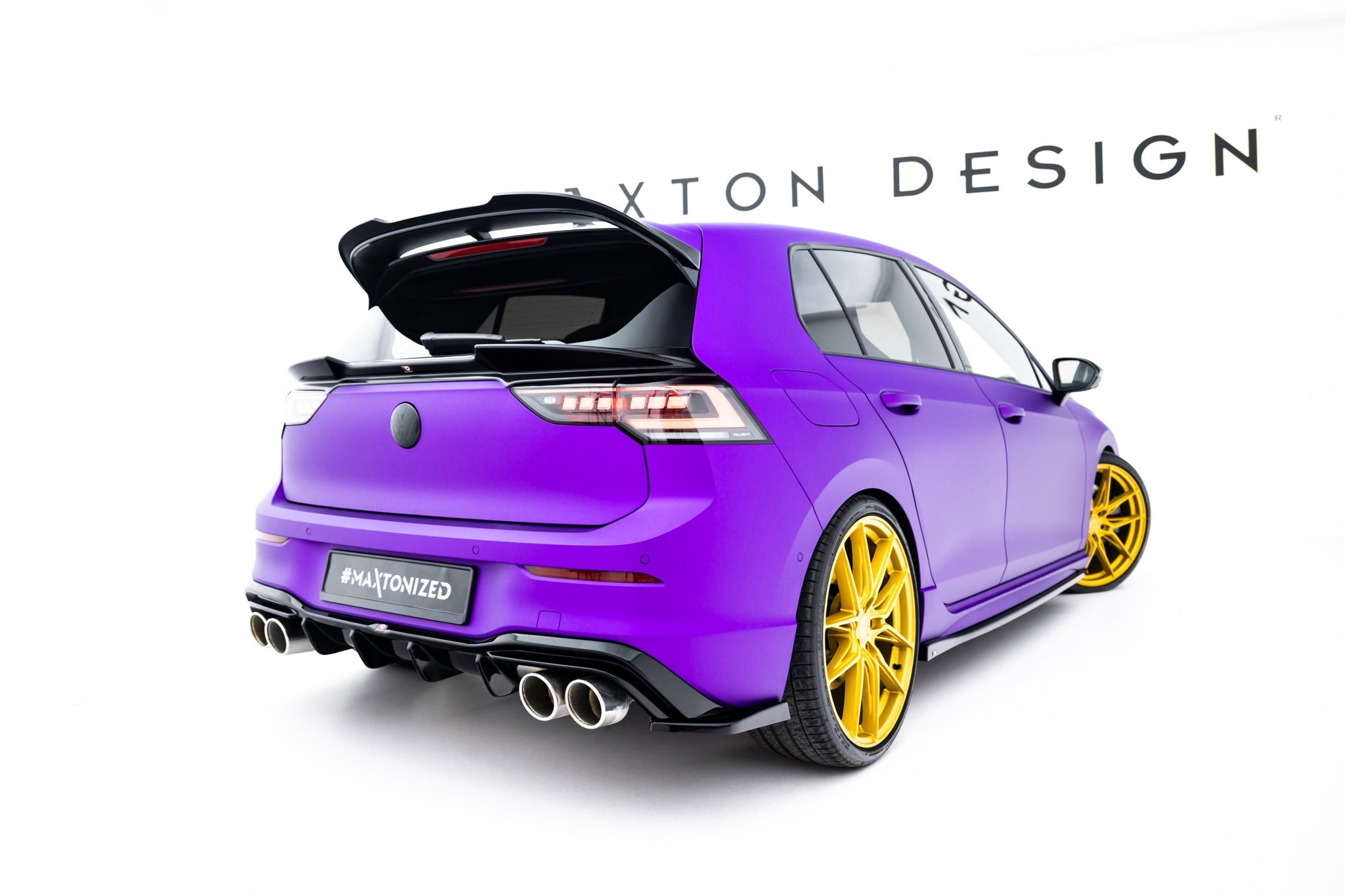 Maxton Design - Heck Ansatz Flaps Diffusor V6 für VW Golf R Mk8 Facelift - Aerowerk.