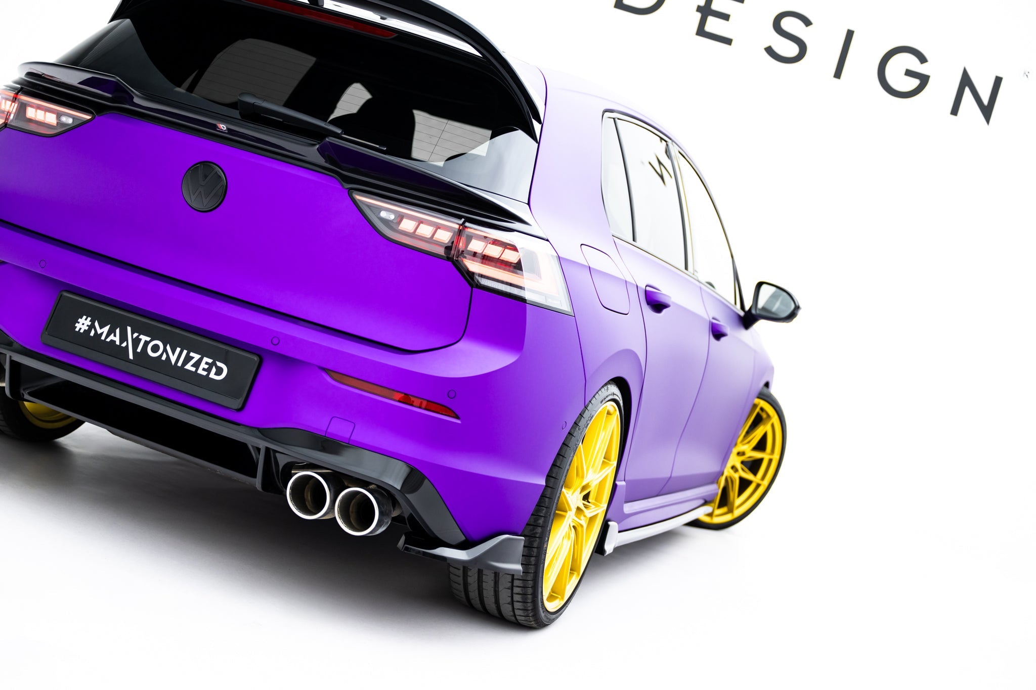 Maxton Design - Heck Ansatz Flaps Diffusor V7 für VW Golf R Mk8 / Mk8 Facelift - Aerowerk.
