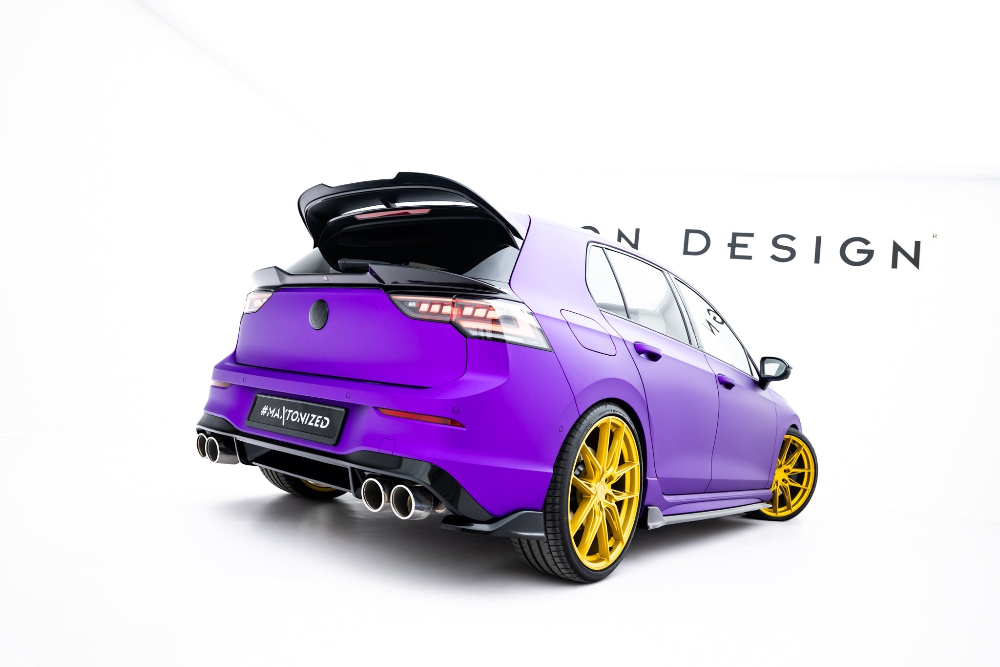 Maxton Design - Heck Ansatz Flaps Diffusor V7 für VW Golf R Mk8 / Mk8 Facelift - Aerowerk.