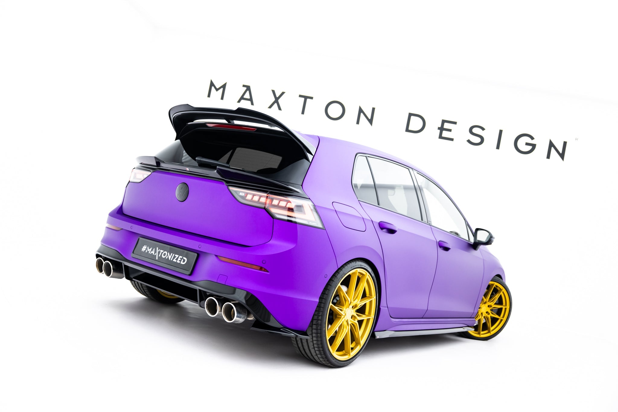 Maxton Design - Heck Ansatz Flaps Diffusor V8 für VW Golf R Mk8 / Mk8 Facelift - Aerowerk.