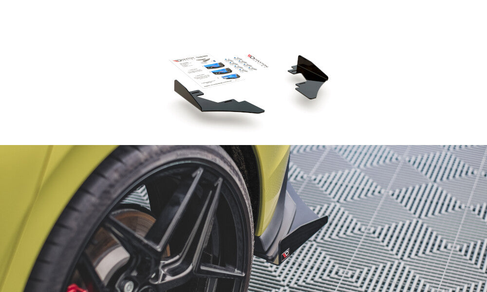 Heck Stoßstangen Flaps / Wings für VW Golf 8 GTI Clubsport - Aerowerk.