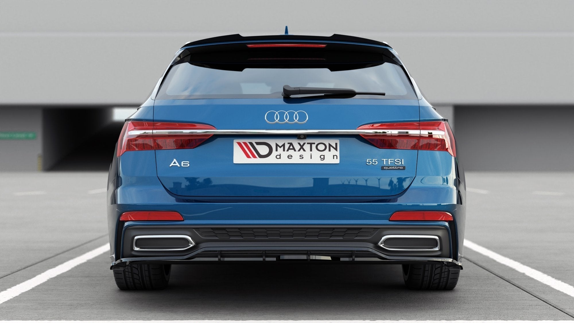 Maxton Design - Mittlerer Cup Diffusor DTM Look Heck Ansatz für Audi A6 S - Line C8 - Aerowerk.