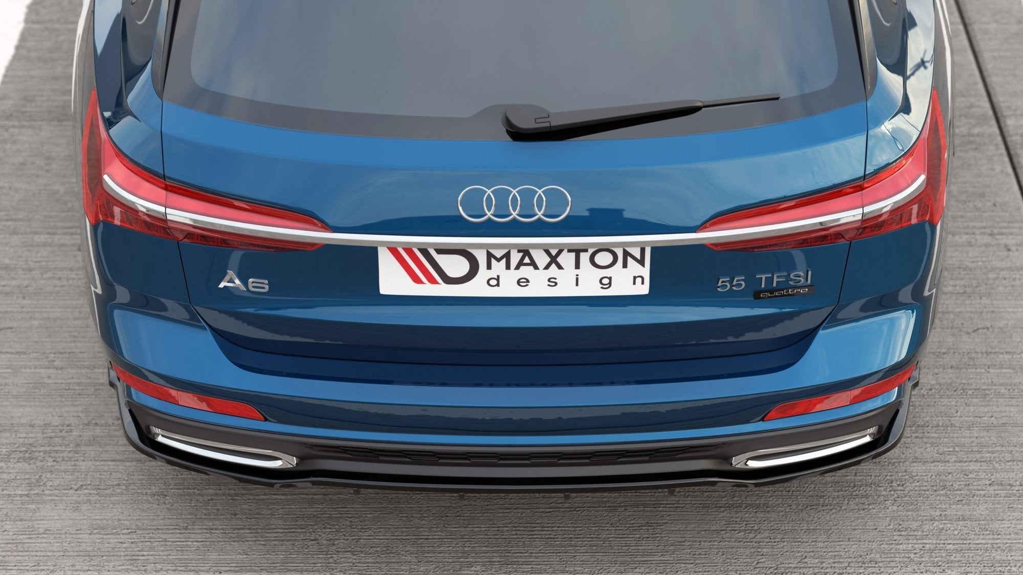 Maxton Design - Mittlerer Cup Diffusor DTM Look Heck Ansatz für Audi A6 S - Line C8 - Aerowerk.