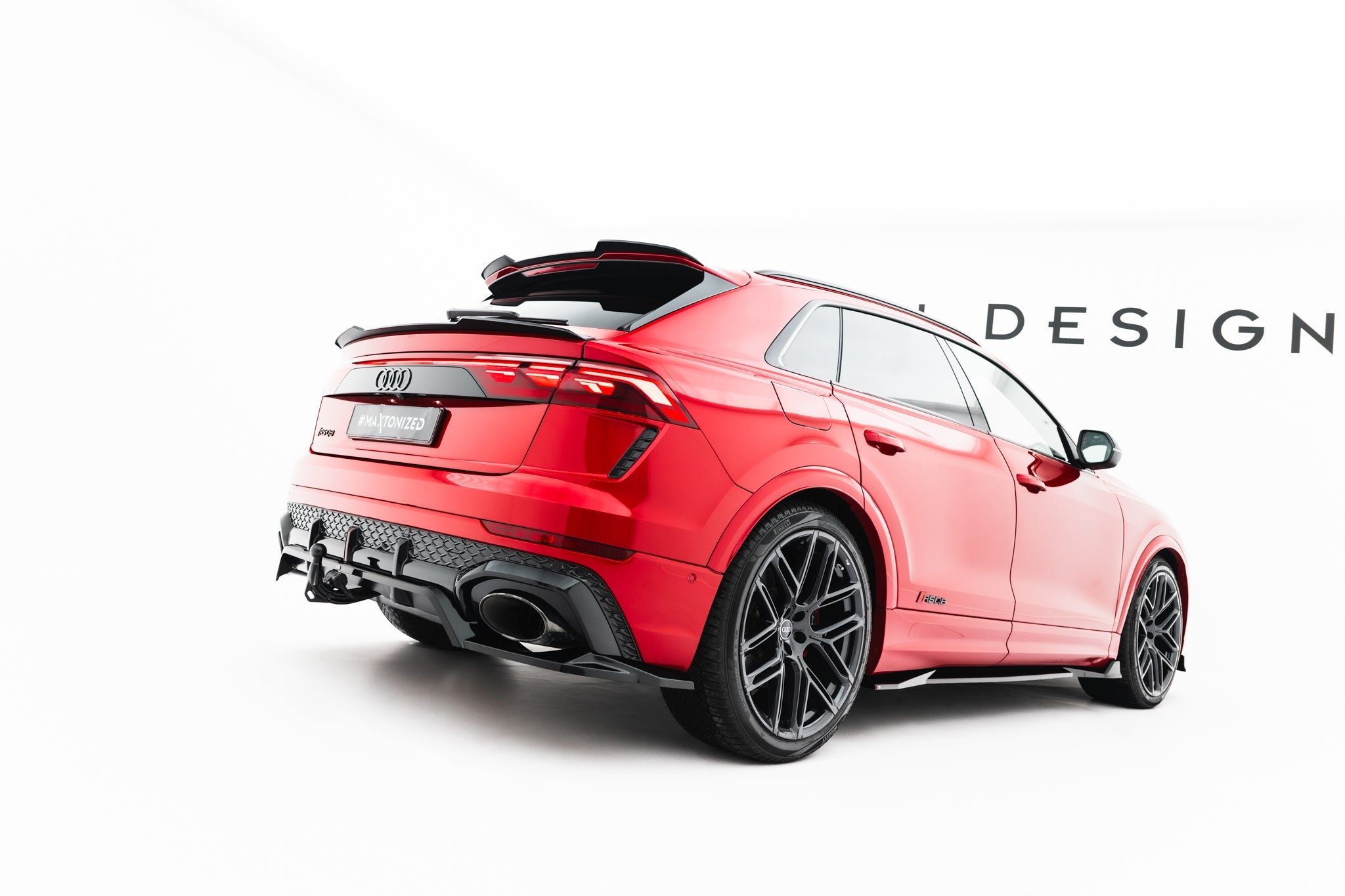 Maxton Design - Mittlerer Cup Diffusor DTM Look Heck Ansatz für Audi RSQ8 Mk1 Facelift - Aerowerk.