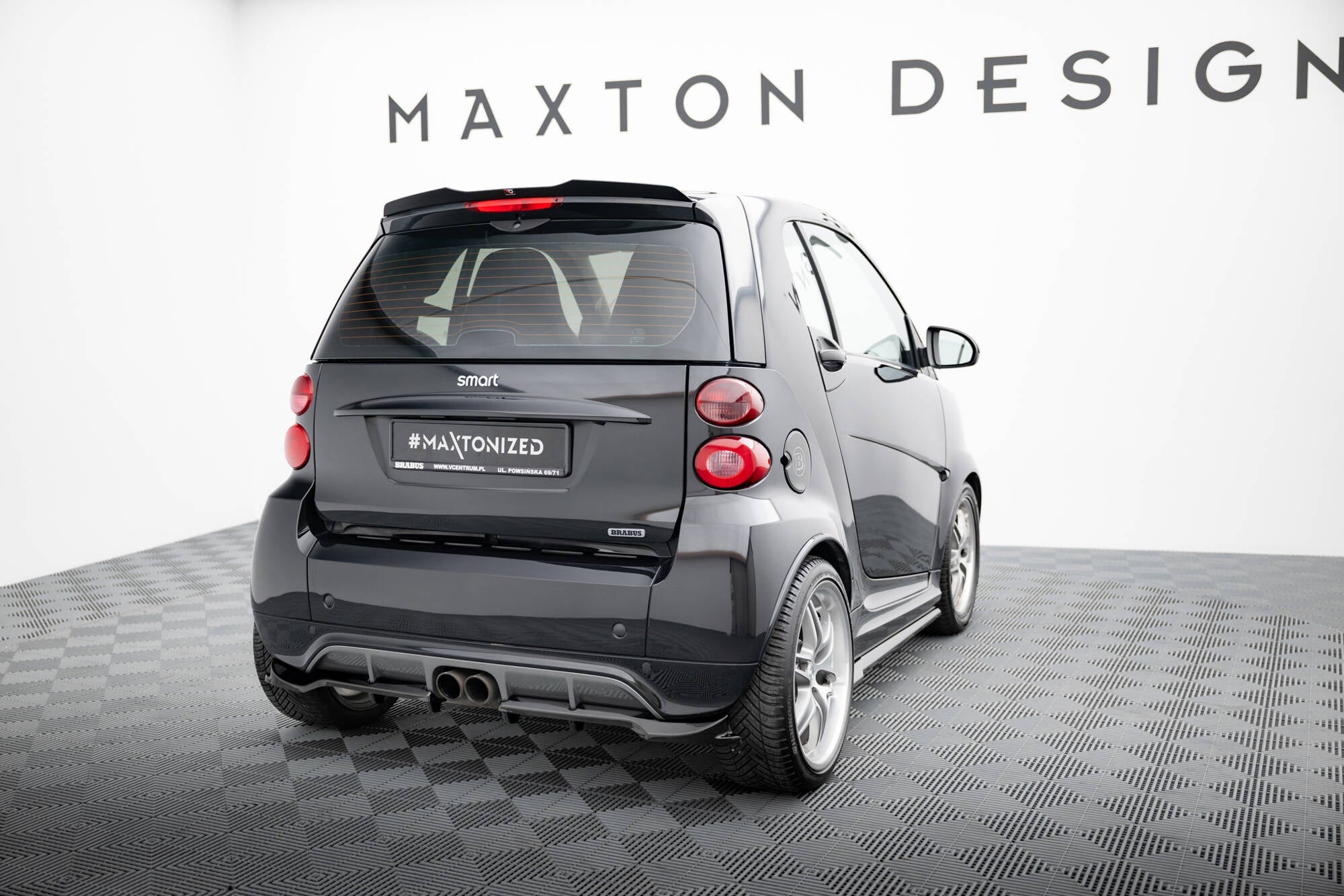 Maxton Design - Mittlerer Cup Diffusor DTM Look Heck Ansatz für Brabus Smart Fortwo C451 Facelift - Aerowerk.