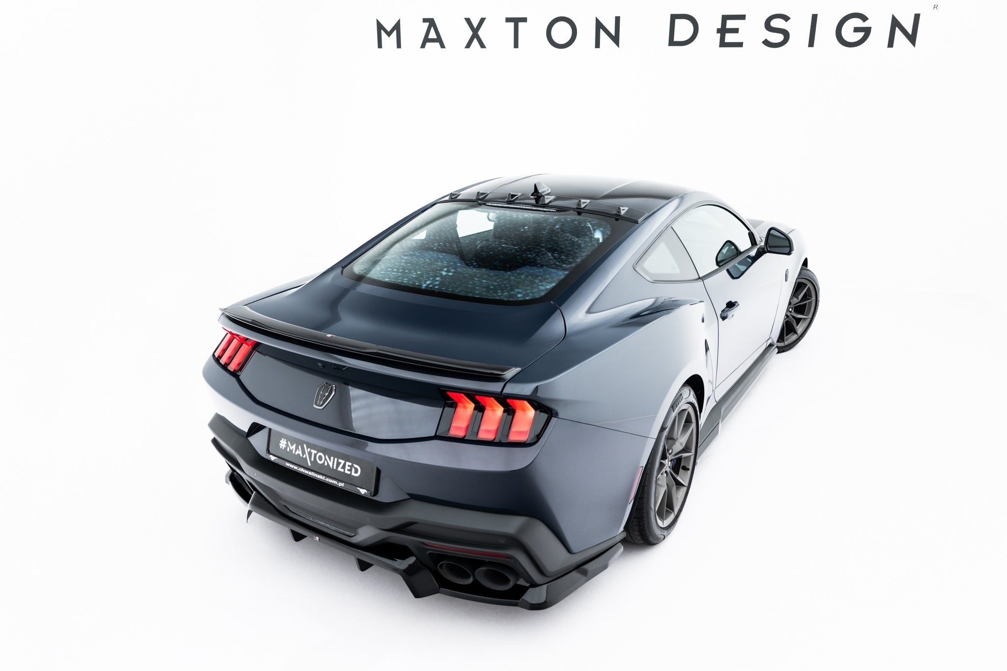 Maxton Design - Mittlerer Cup Diffusor DTM Look Heck Ansatz für Ford Mustang Dark Horse Mk7 - Aerowerk.