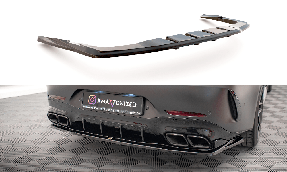 Maxton Design - Mittlerer Cup Diffusor DTM Look Heck Ansatz für Mercedes - AMG GT 63S 4 - Door Coupe Aero - Aerowerk.