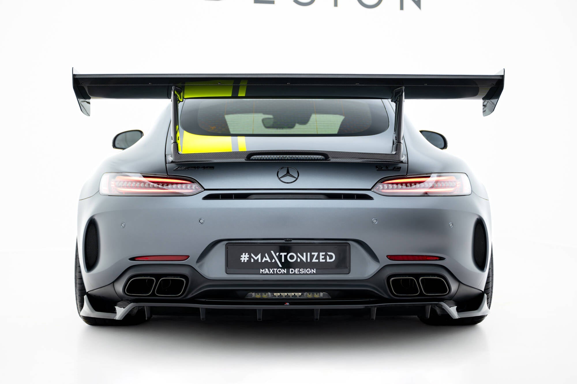Maxton Design - Mittlerer Cup Diffusor DTM Look Heck Ansatz für Mercedes - AMG GT C C190 Facelift - Aerowerk.