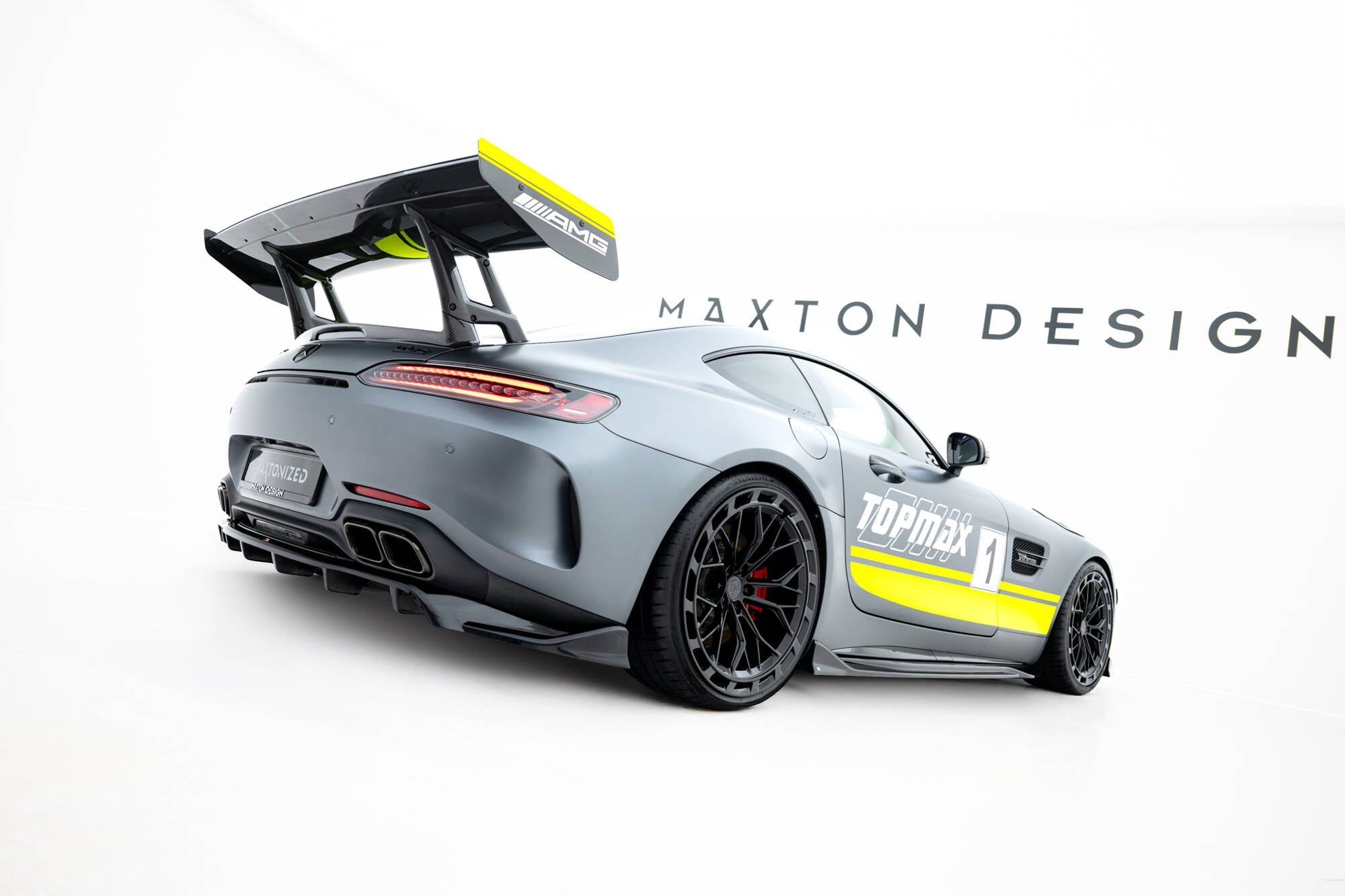 Maxton Design - Mittlerer Cup Diffusor DTM Look Heck Ansatz für Mercedes - AMG GT C C190 Facelift - Aerowerk.