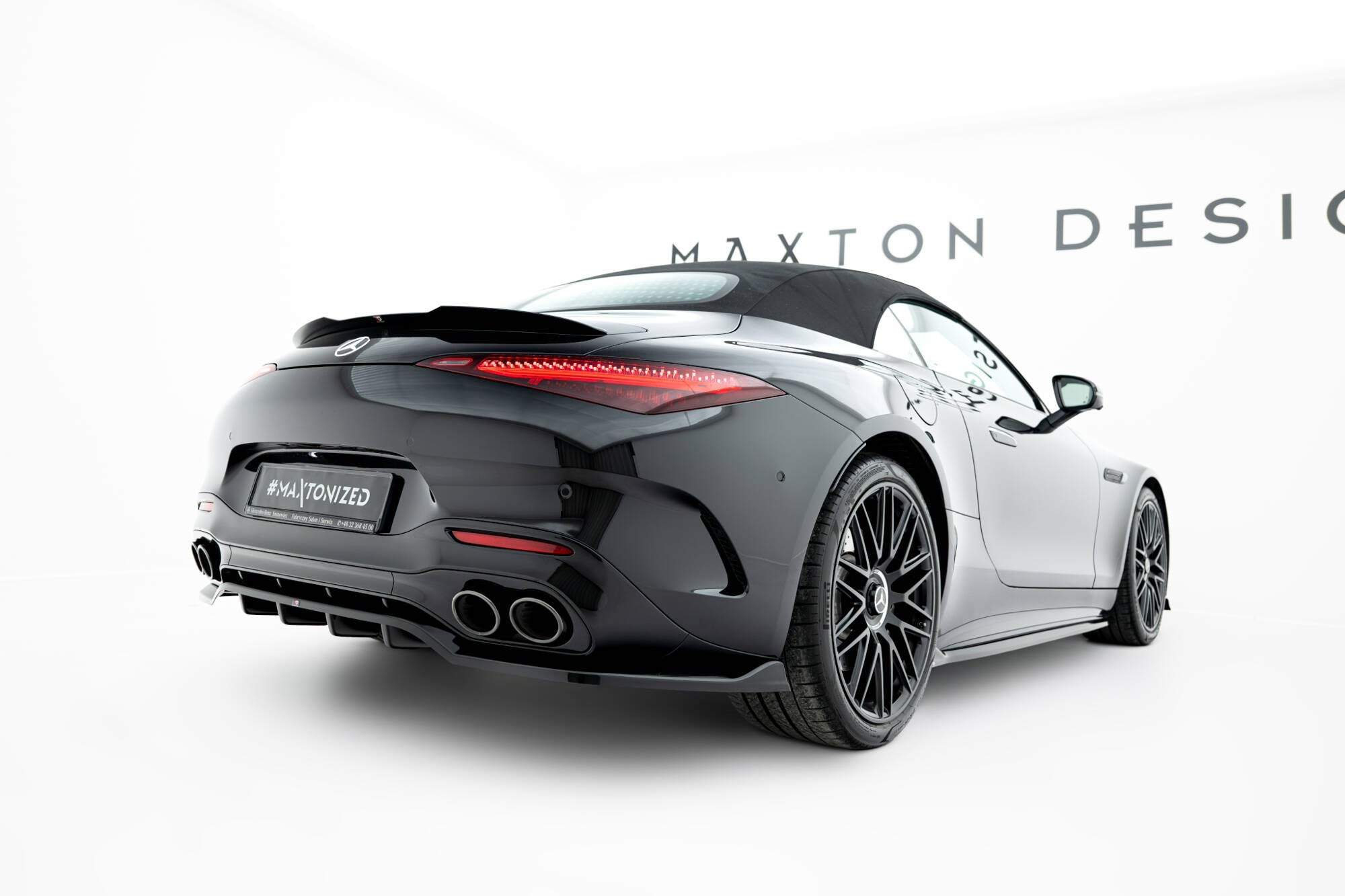 Maxton Design - Mittlerer Cup Diffusor DTM Look Heck Ansatz für Mercedes - AMG SL 63 R232 - Aerowerk.