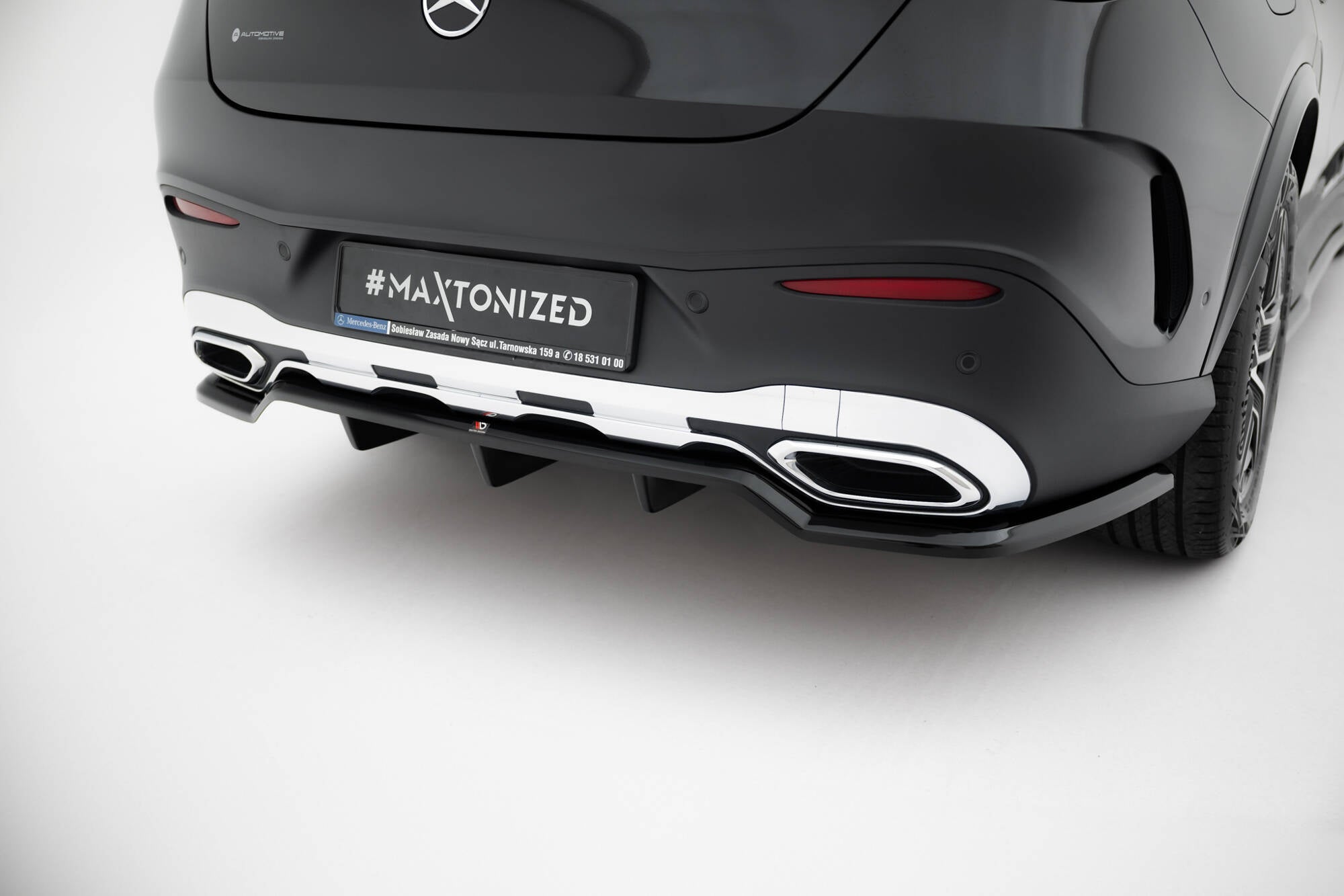 Maxton Design - Mittlerer Cup Diffusor DTM Look Heck Ansatz für Mercedes - Benz GLC Coupe AMG - Line C254 - Aerowerk.