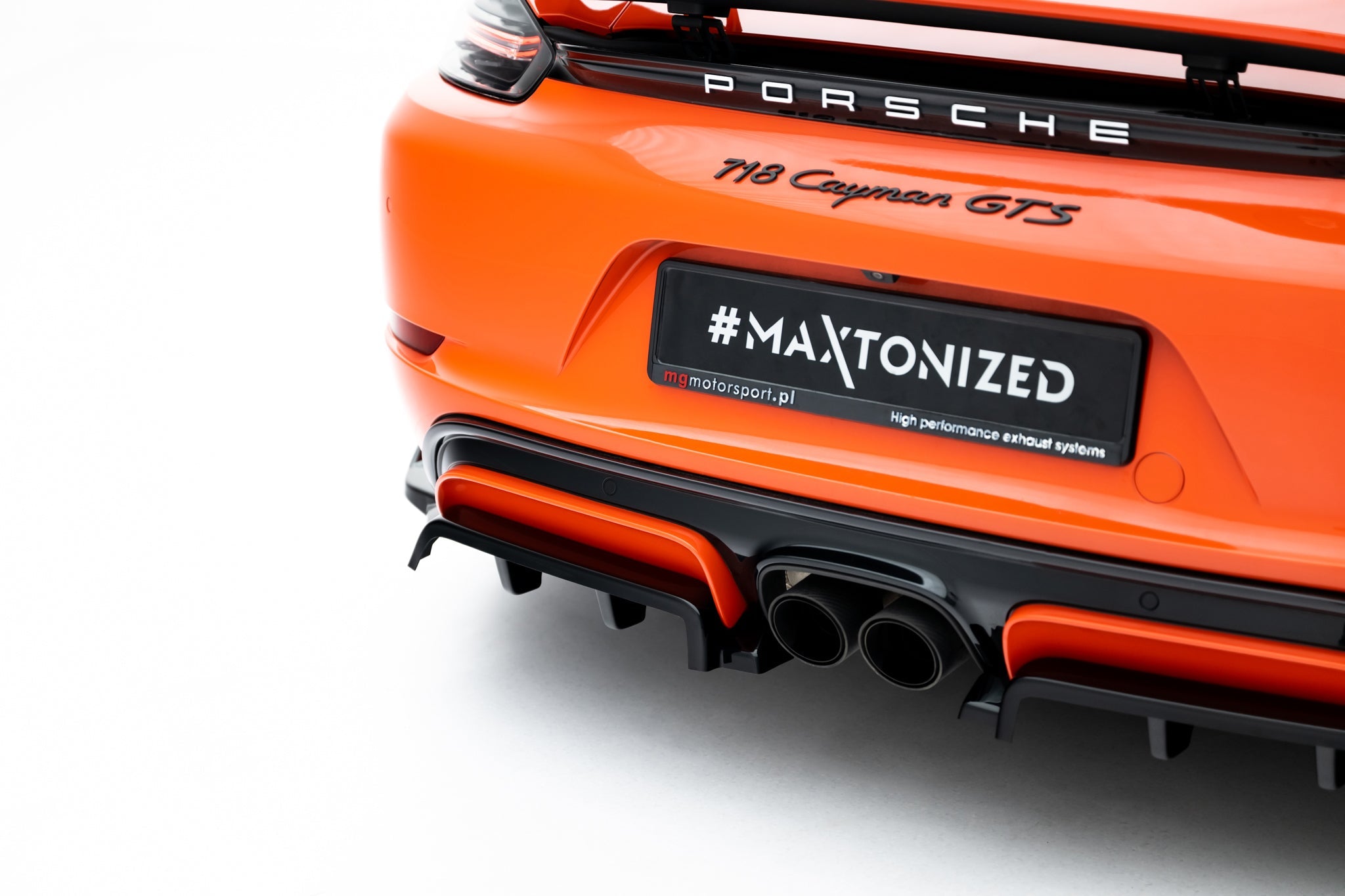 Maxton Design - Mittlerer Cup Diffusor DTM Look Heck Ansatz für Porsche 718 Cayman GTS 982c - Aerowerk.