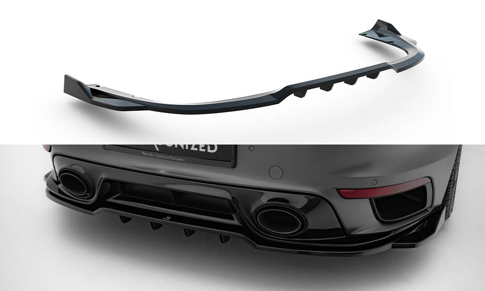 Maxton Design - Mittlerer Cup Diffusor DTM Look Heck Ansatz für Porsche 911 Turbo S Sport Package 992 - Aerowerk.