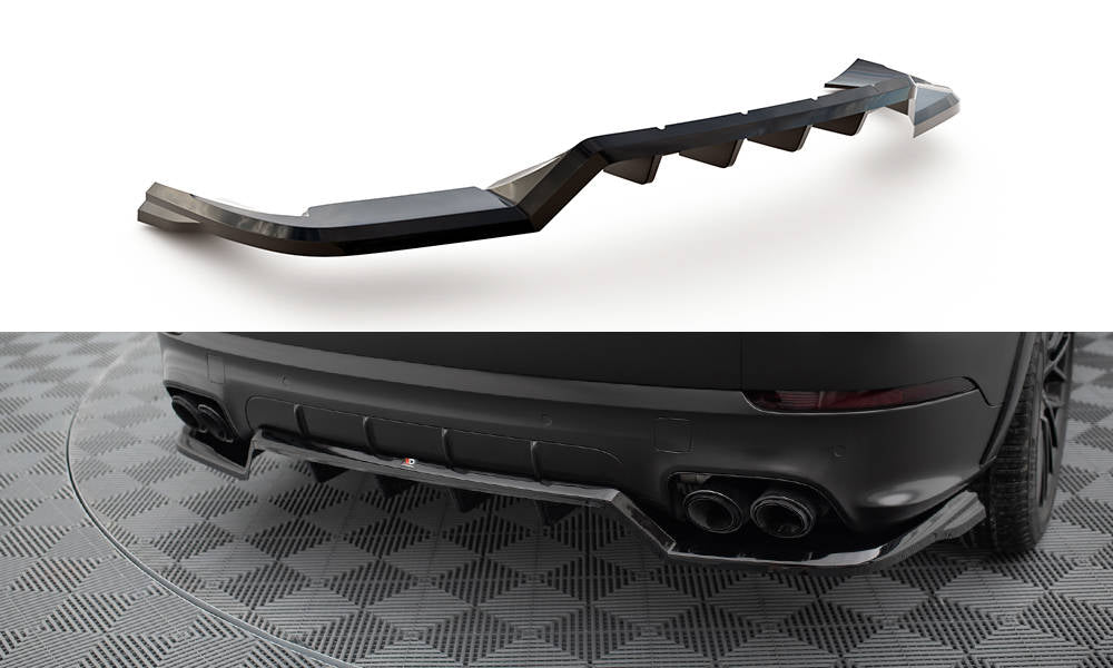 Maxton Design - Mittlerer Cup Diffusor DTM Look Heck Ansatz für Porsche Cayenne Sport Design Mk3 - Aerowerk.
