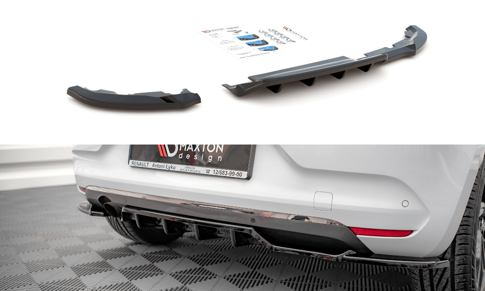 Maxton Design - Mittlerer Cup Diffusor DTM Look Heck Ansatz für Renault Clio Mk5 - Aerowerk.