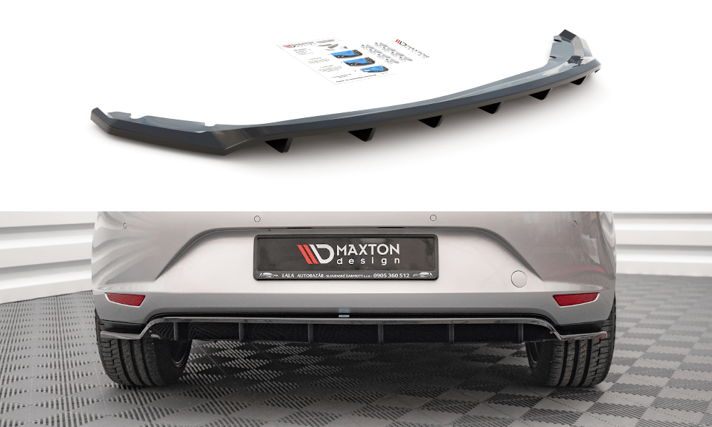 Maxton Design - Mittlerer Cup Diffusor DTM Look Heck Ansatz für Seat Leon Hatchback Mk3 - Aerowerk.