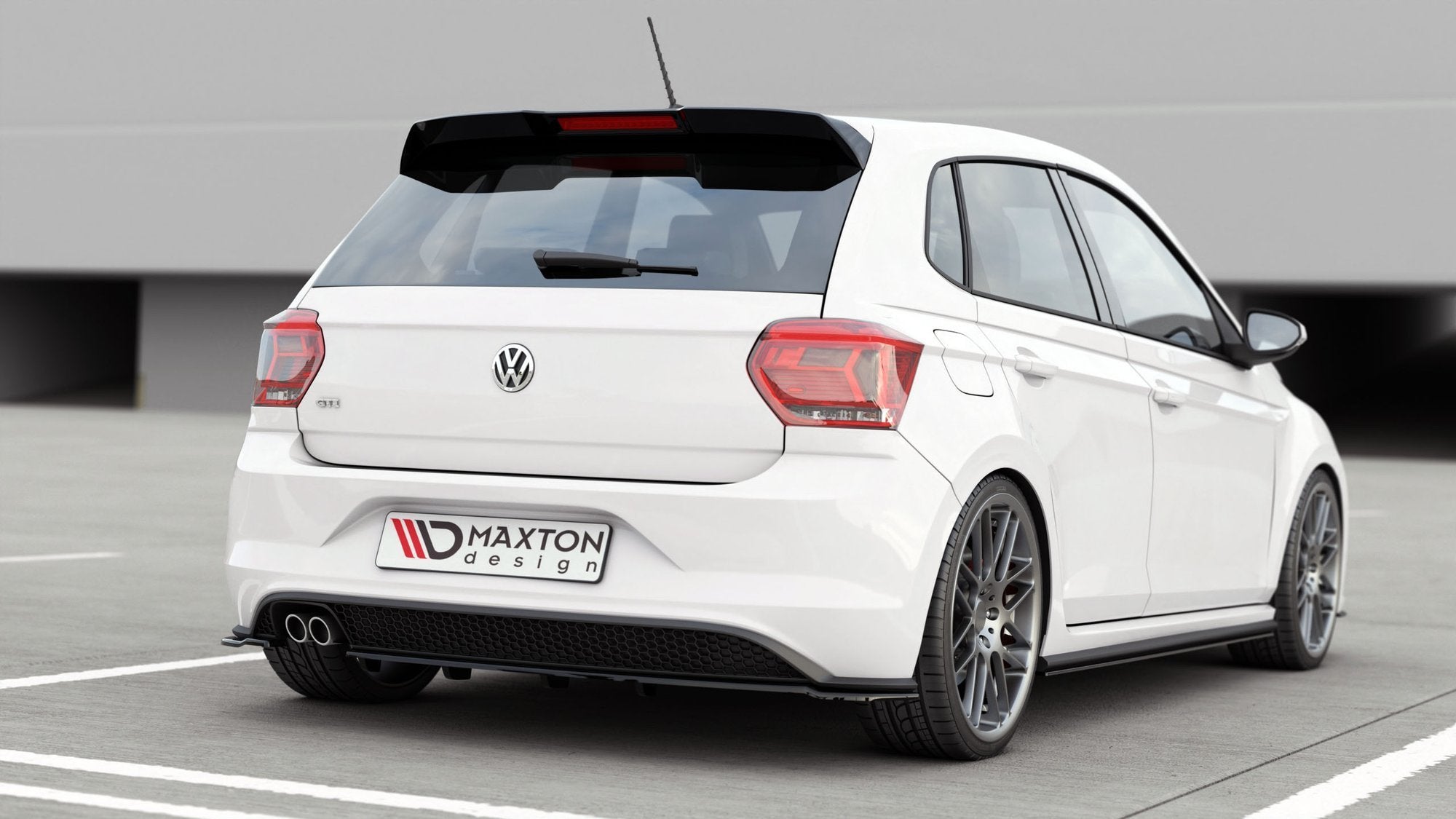 Maxton Design - Mittlerer Cup Diffusor DTM Look Heck Ansatz für VW Polo GTI / R - line Mk6 - Aerowerk.