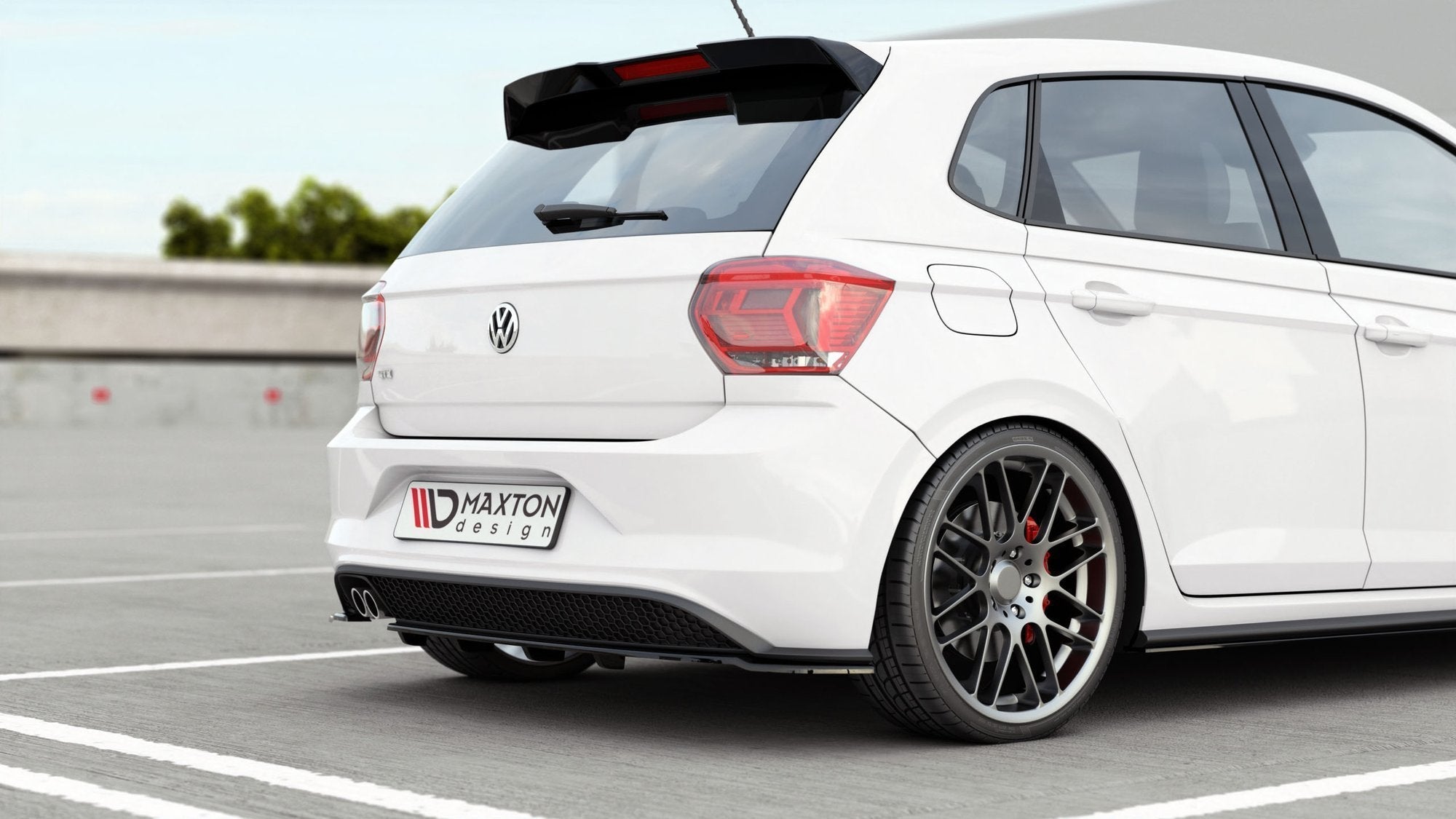 Maxton Design - Mittlerer Cup Diffusor DTM Look Heck Ansatz für VW Polo GTI / R - line Mk6 - Aerowerk.