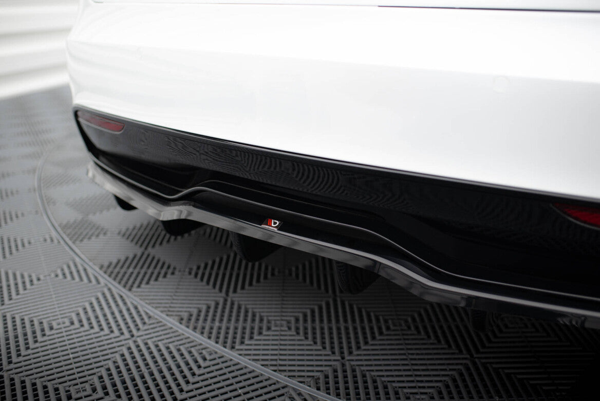 Mittlerer Cup Diffusor Heck Ansatz DTM Look V.2 für Tesla Model S Plaid Mk1 FL