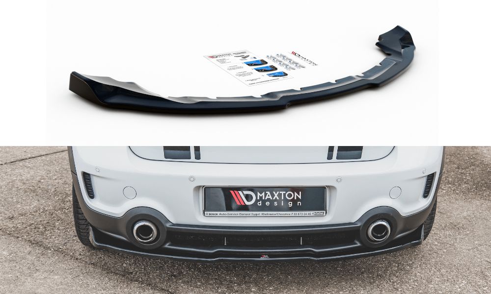 Maxton Design - Mittlerer Diffusor Heck Ansatz für Mini Countryman Mk1 JCW schwarz matt - Aerowerk.
