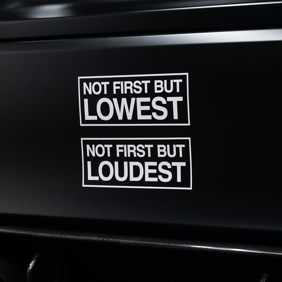 NOT FIRST BUT LOWEST/LOUDEST STICKER - Aerowerk.