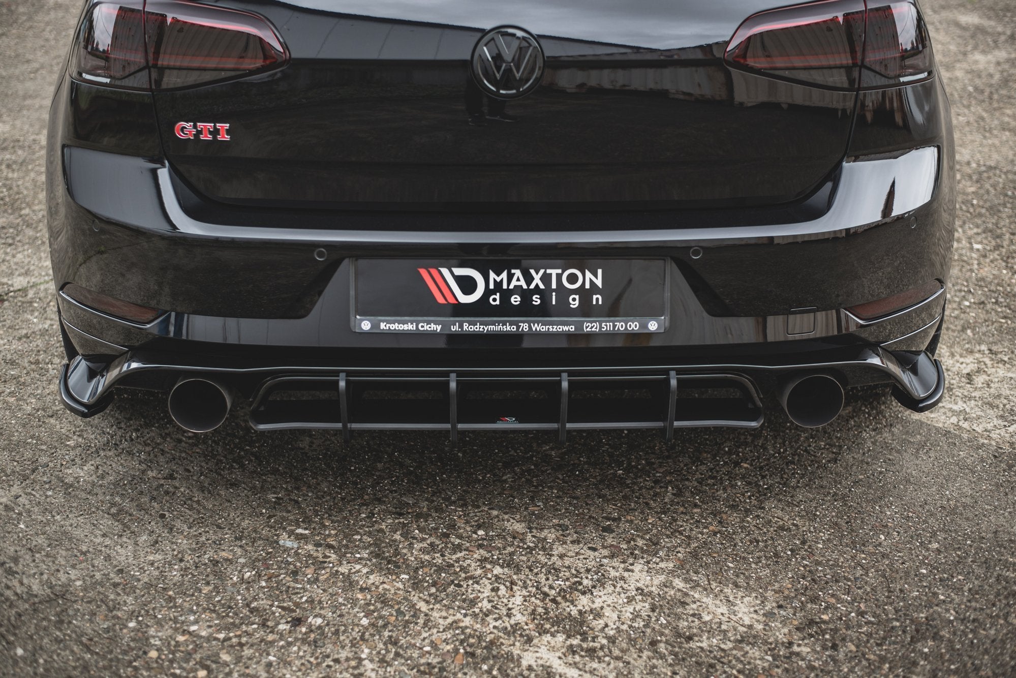 Maxton Design - Robuste Racing Diffusor für VW Golf 7 GTI TCR - Aerowerk.