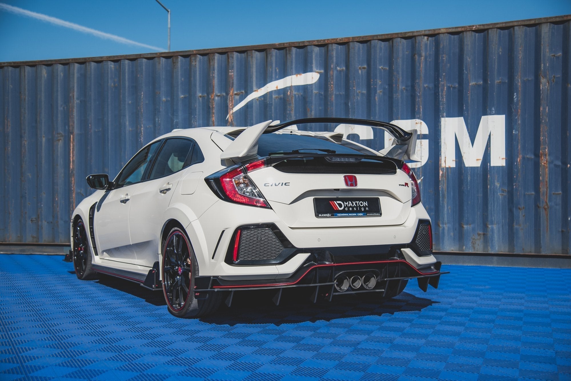 Maxton Design - Robuste Racing Diffusor Heck Ansatz für Honda Civic X Type R - Aerowerk.
