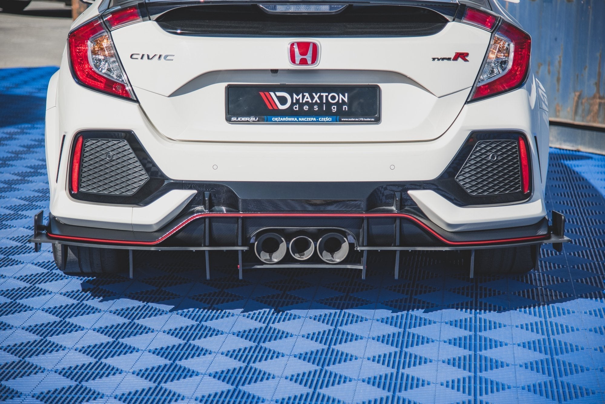 Maxton Design - Robuste Racing Diffusor Heck Ansatz für Honda Civic X Type R - Aerowerk.