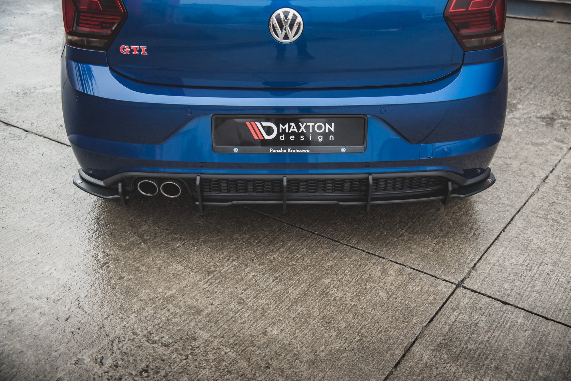Maxton Design - Robuste Racing Diffusor Heck Ansatz für VW Polo GTI Mk6 - Aerowerk.
