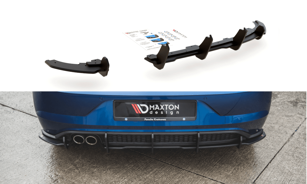 Maxton Design - Robuste Racing Diffusor Heck Ansatz für VW Polo GTI Mk6 - Aerowerk.