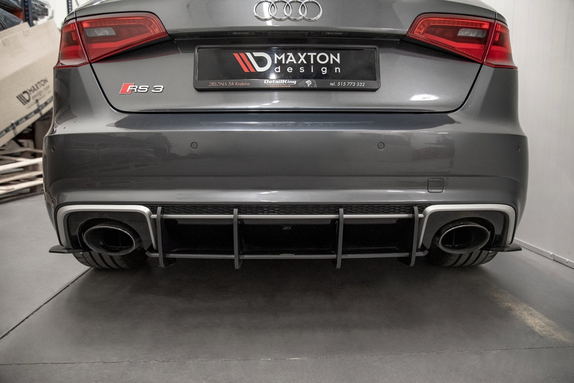 Maxton Design - Robuste Racing Heckschürze V.1 für Audi RS3 8V Sportback - Aerowerk.