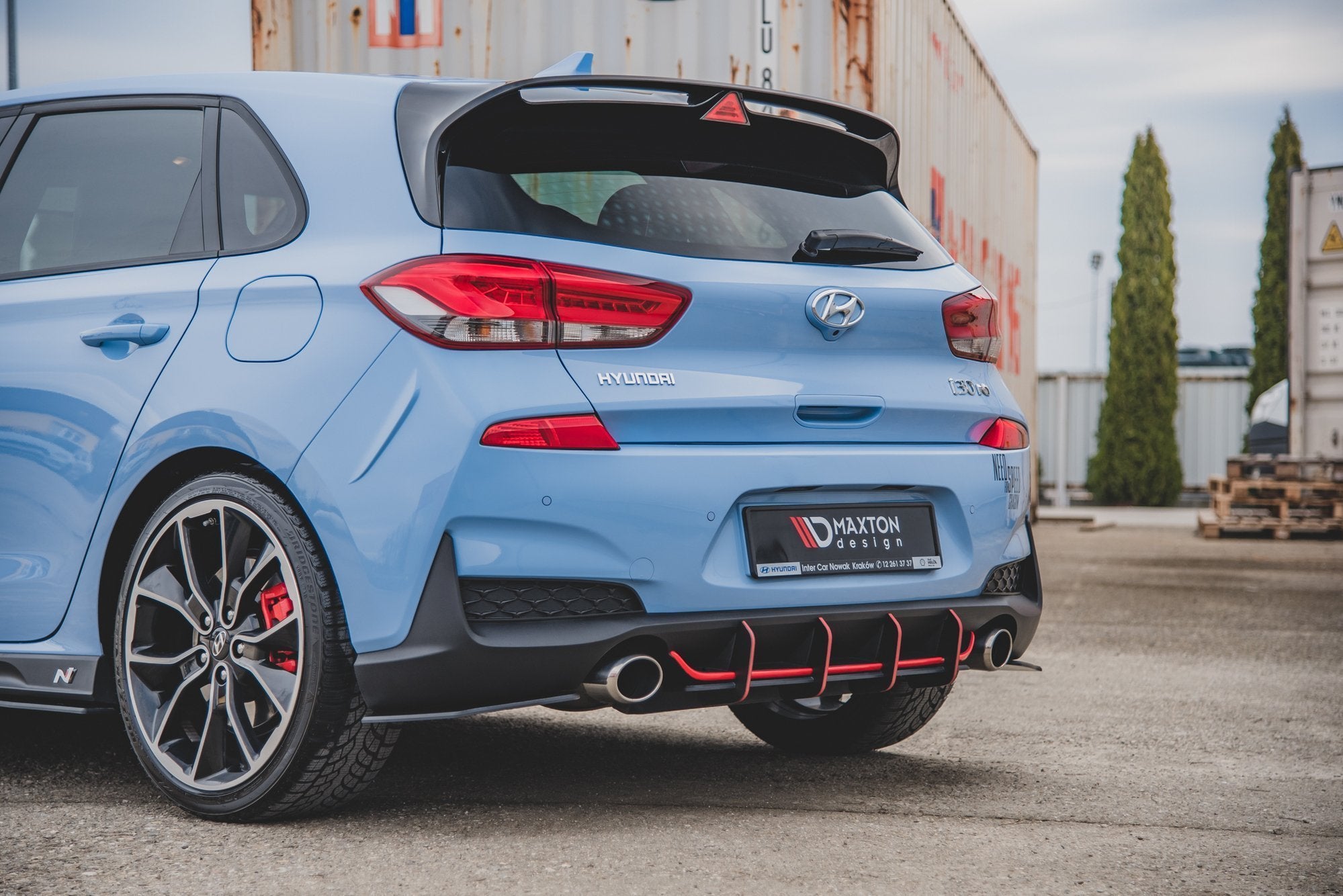 Maxton Design - Robuste Racing Heckschürze V.1 für Hyundai I30 N Mk3 Hatchback - Aerowerk.