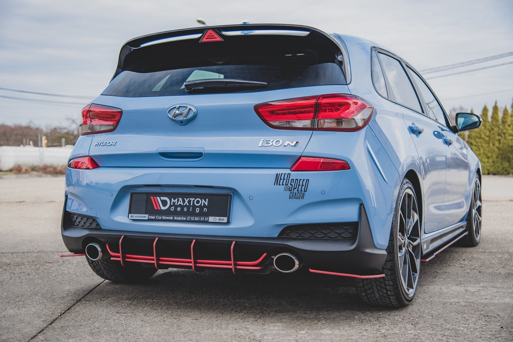 Maxton Design - Robuste Racing Heckschürze V.1 für Hyundai I30 N Mk3 Hatchback - Aerowerk.