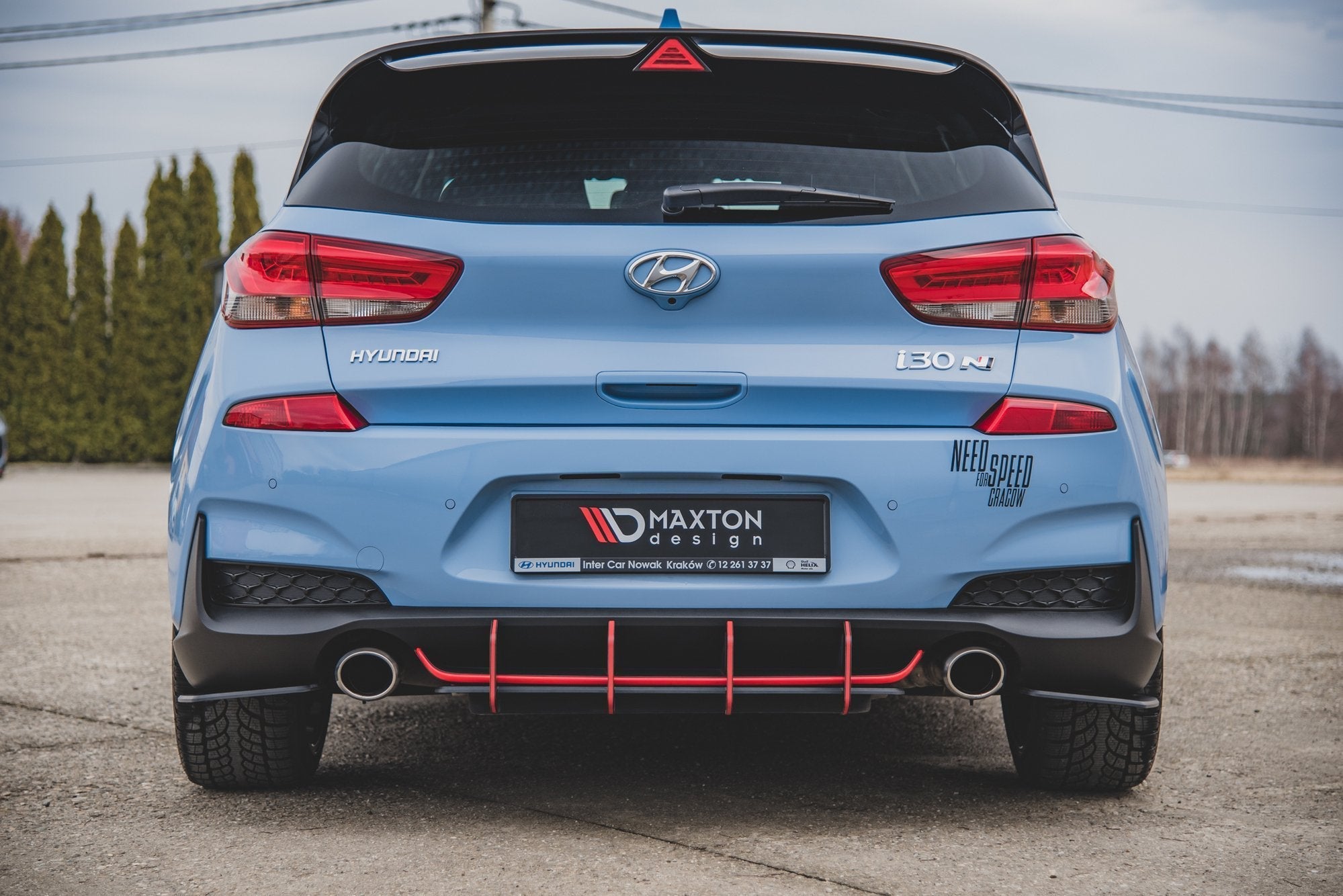 Maxton Design - Robuste Racing Heckschürze V.2 für Hyundai I30 N Mk3 Hatchback - Aerowerk.