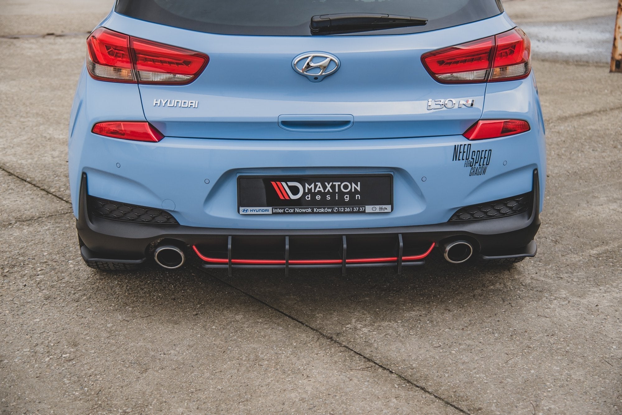 Maxton Design - Robuste Racing Heckschürze V.2 für Hyundai I30 N Mk3 Hatchback - Aerowerk.