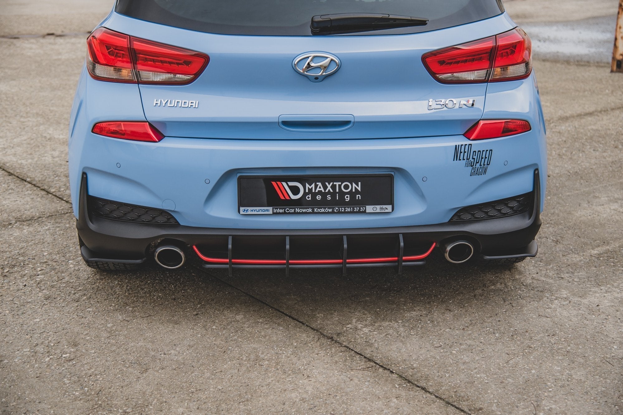 Maxton Design - Robuste Racing Heckschürze V.2 für Hyundai I30 N Mk3 Hatchback - Aerowerk.